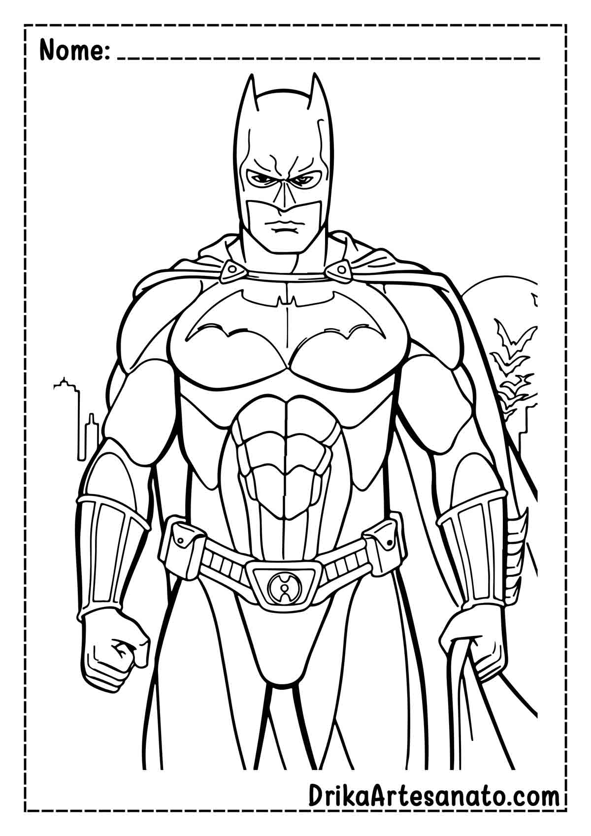Desenho do Batman Fácil para Colorir
