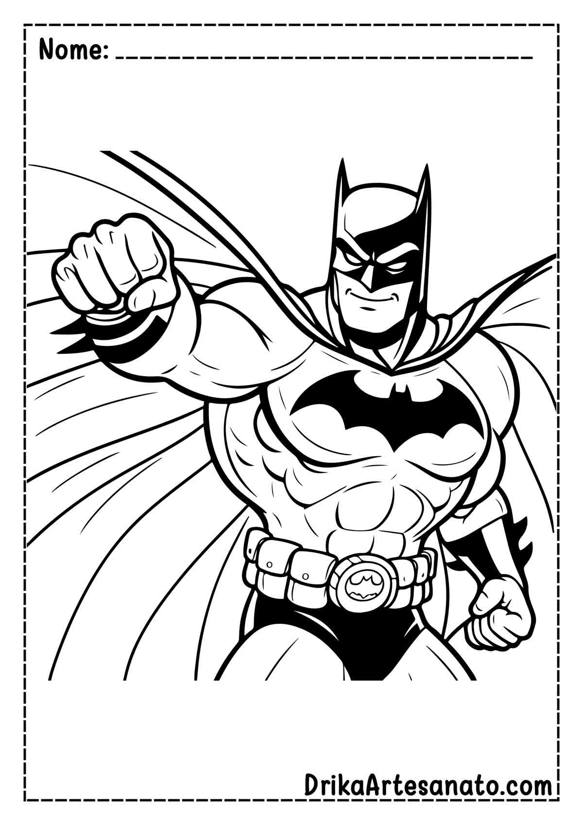 Desenho do Batman para Colorir e Imprimir