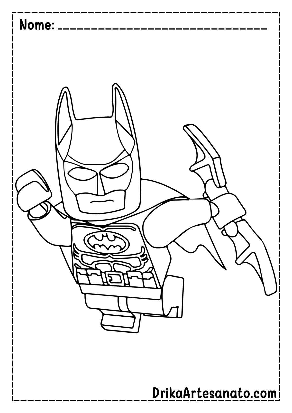Desenho do Batman Infantil para Pintar