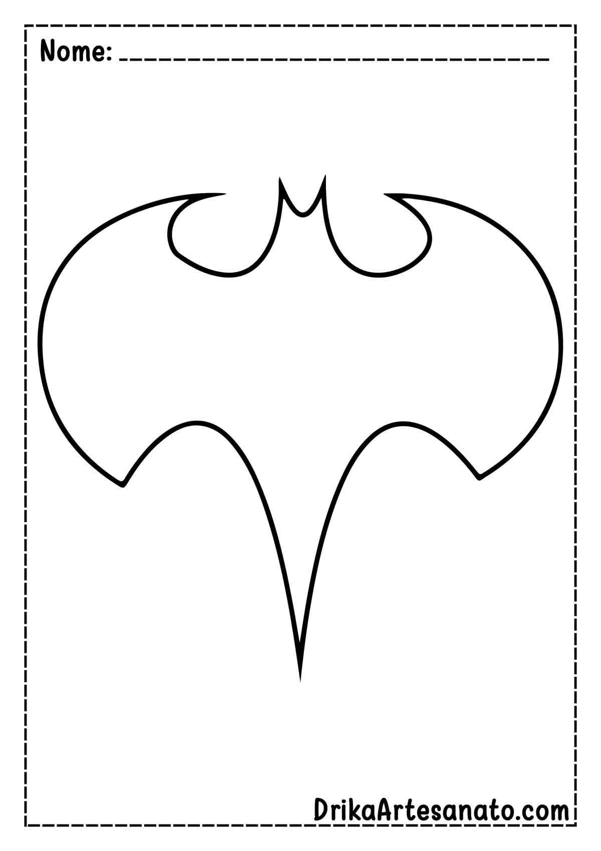 Desenho do Símbolo do Batman para Colorir