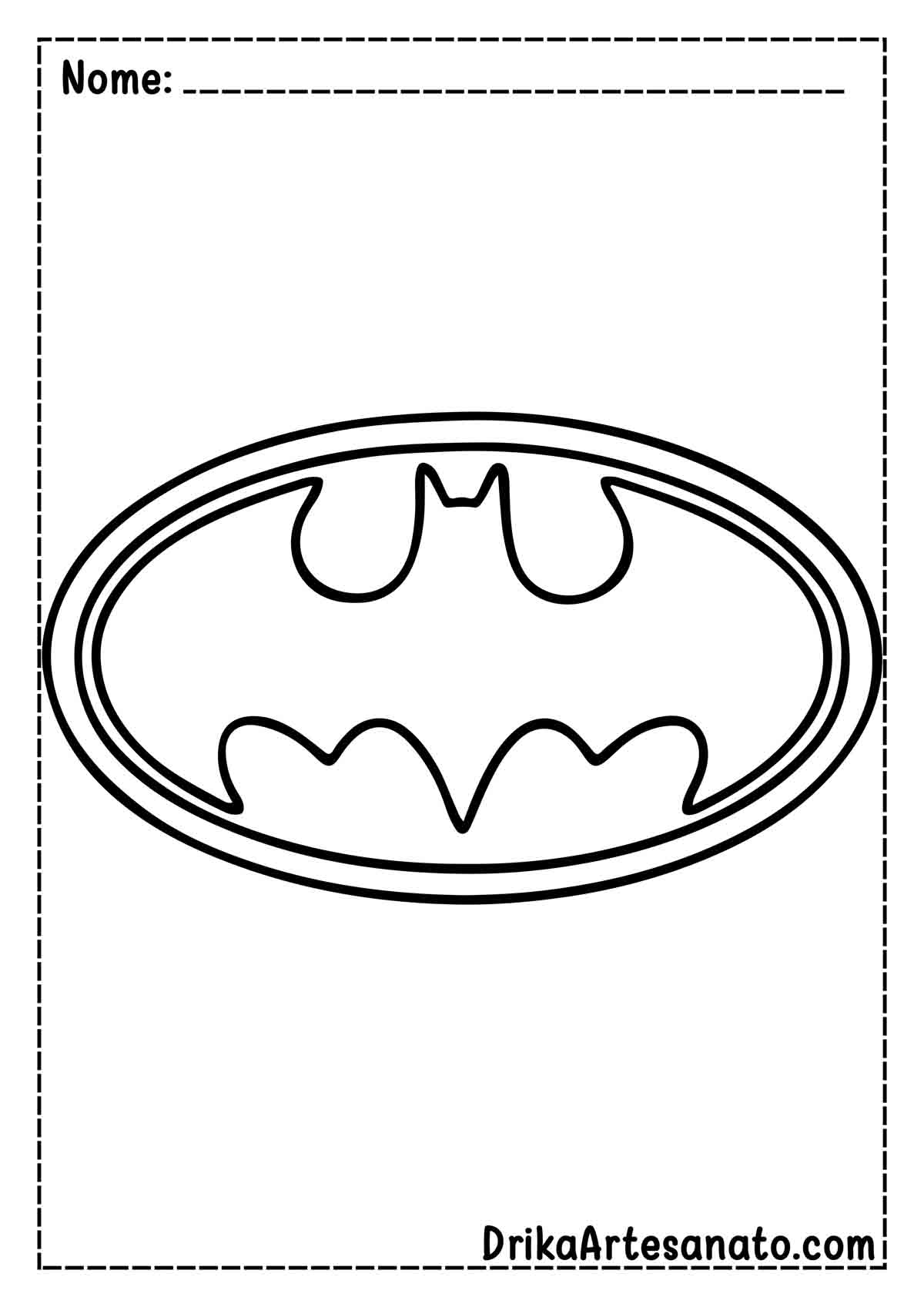 Desenho do Logotipo do Batman para Imprimir