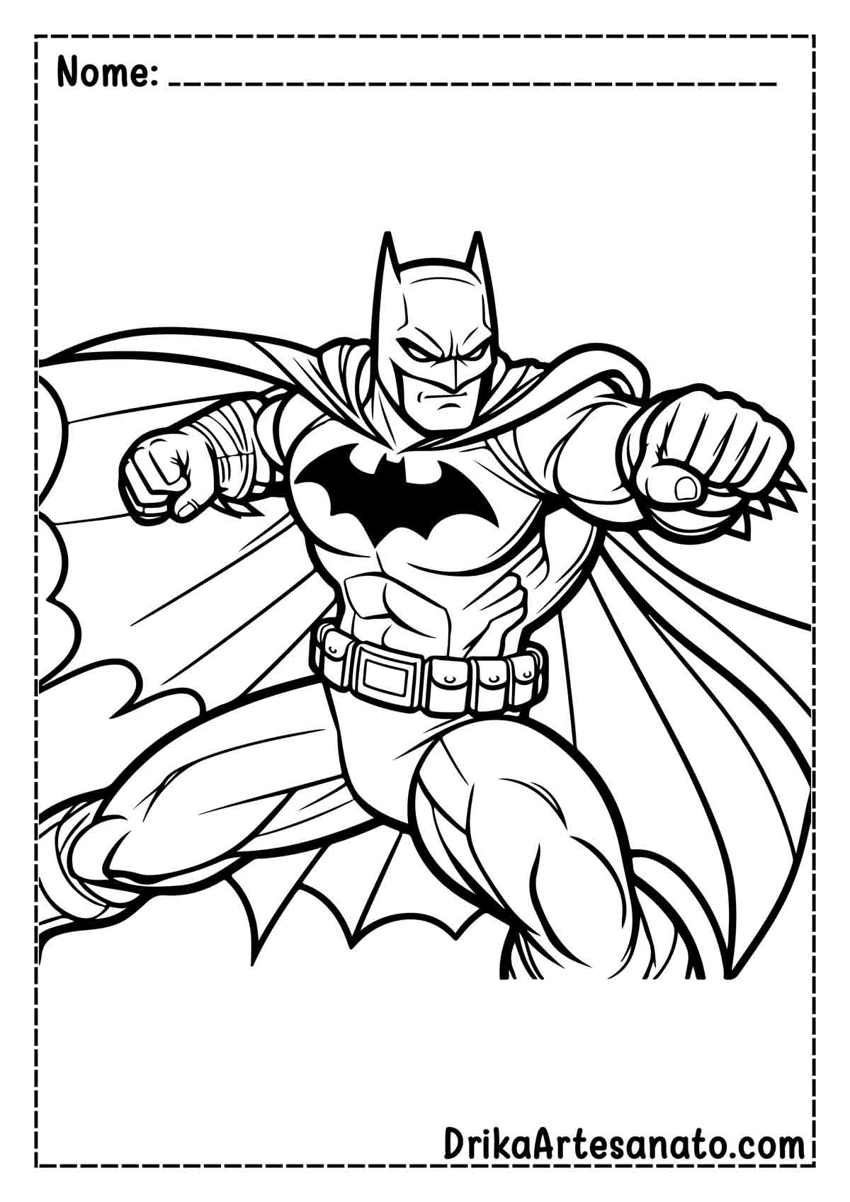 Desenho do Batman Grande para Imprimir