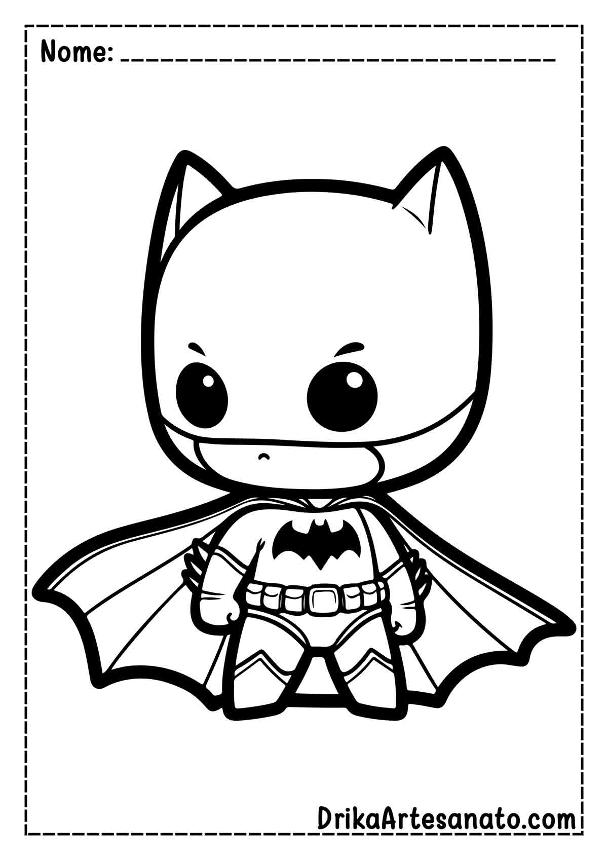 Desenho do Batman Infantil para Colorir