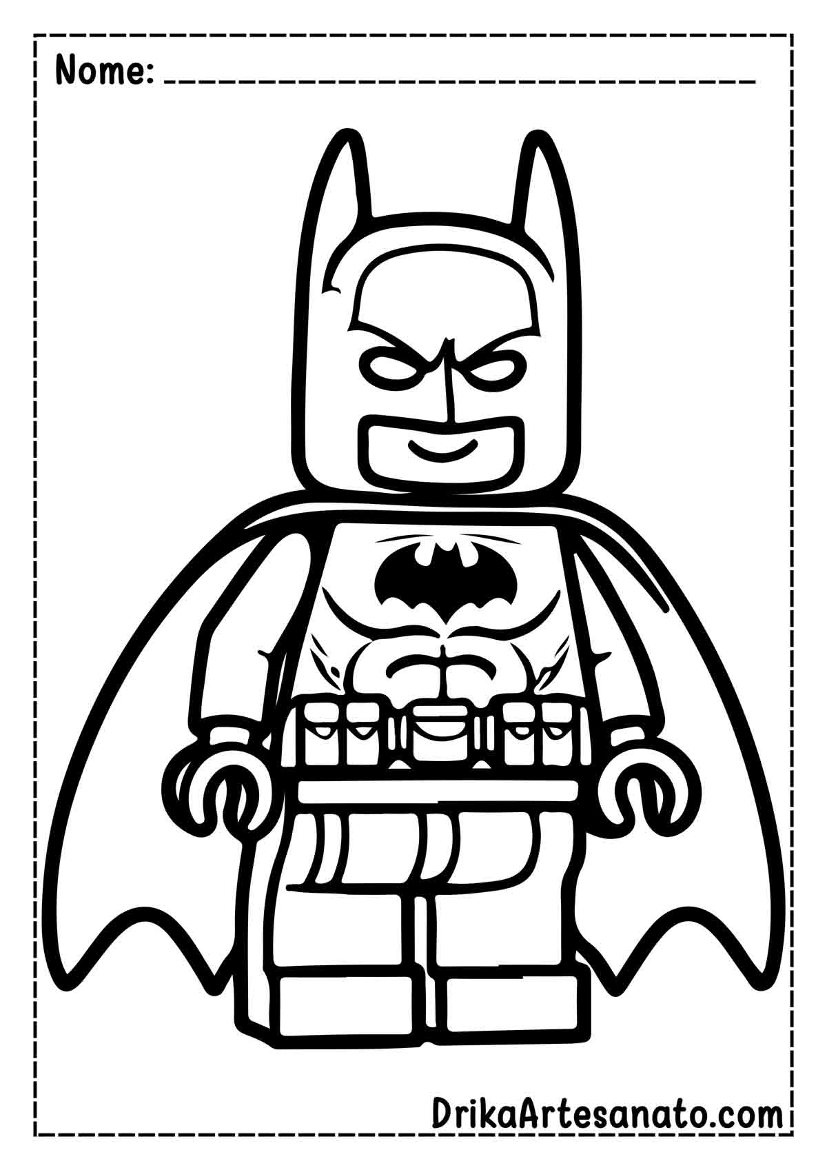 Desenho do Batman Lego para Pintar