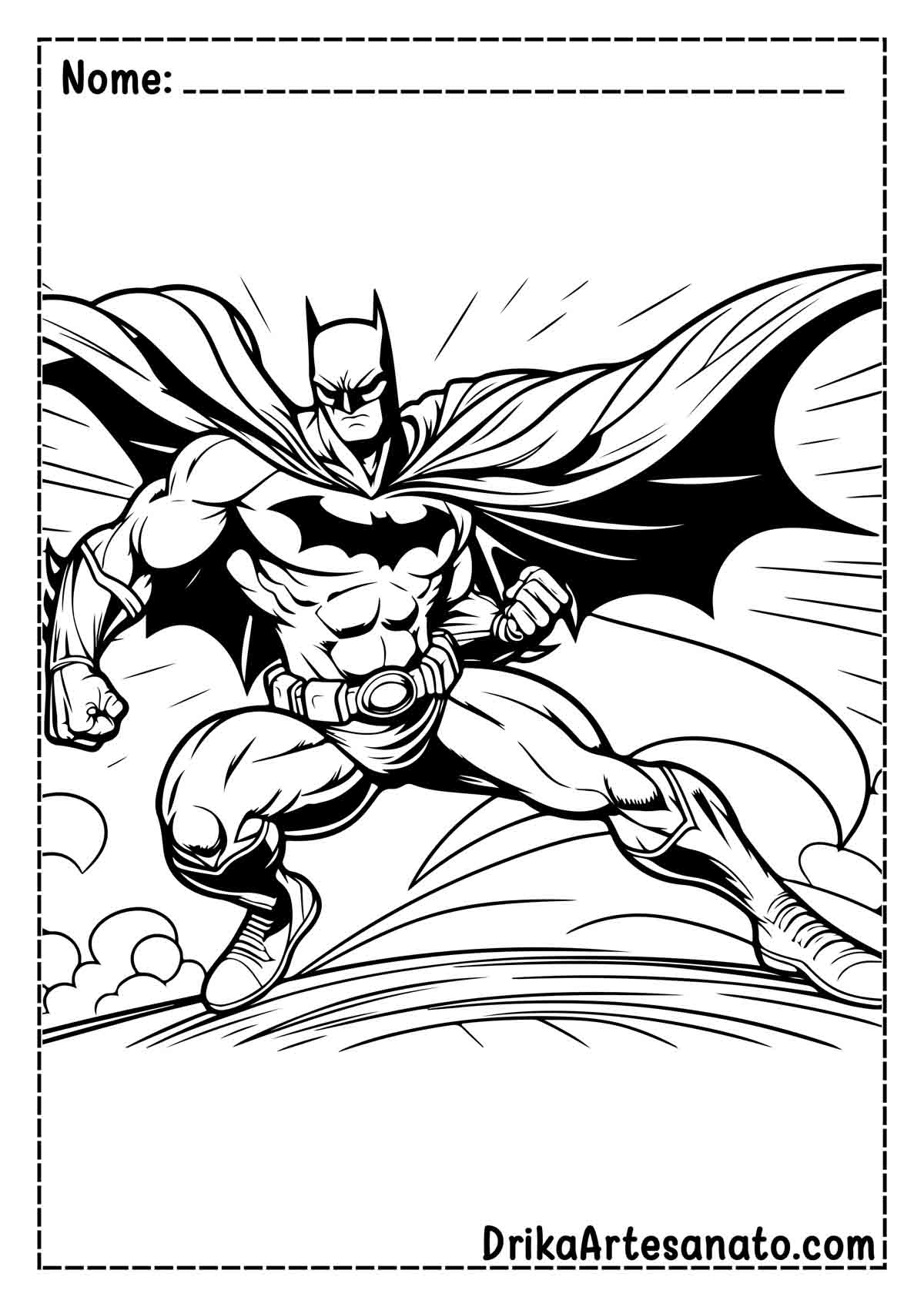 Desenho do Batman para Imprimir e Colorir