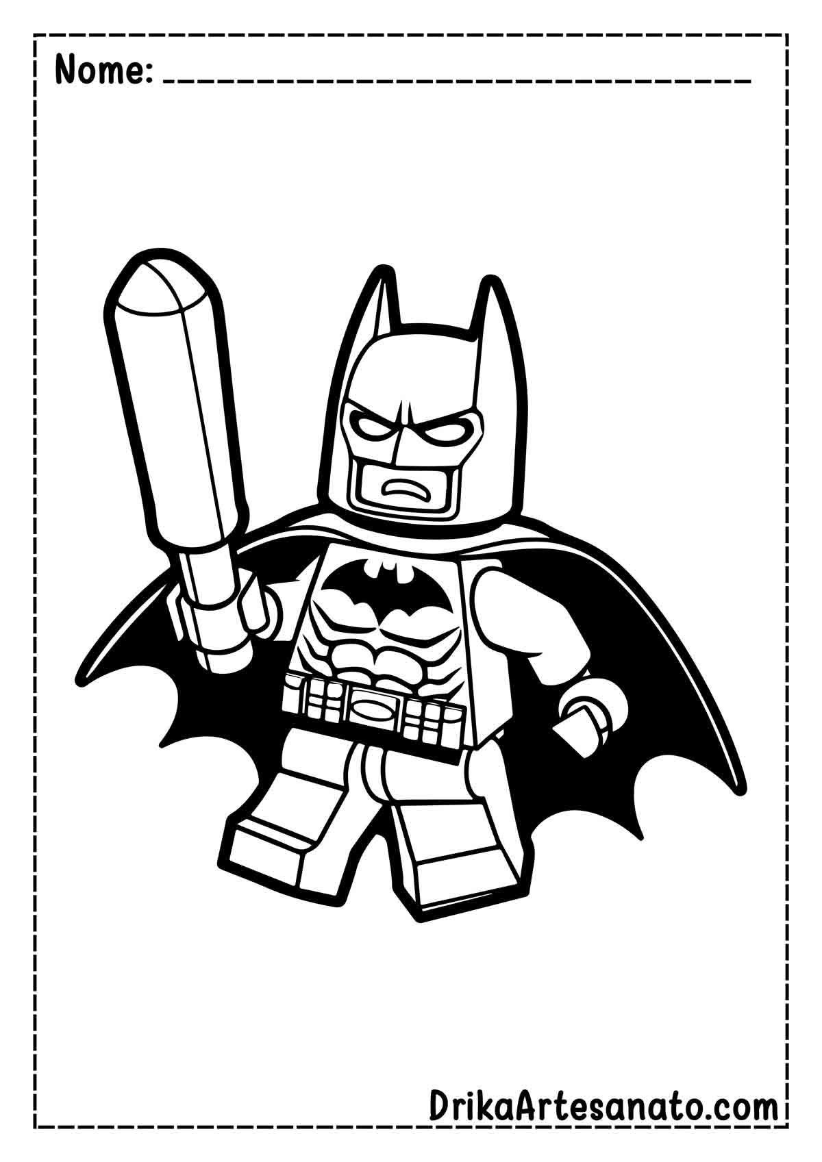 Desenho do Batman Lego para Imprimir