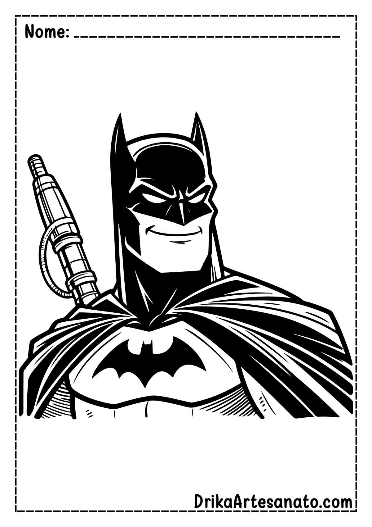 Desenho do Batman para Pintar e Imprimir