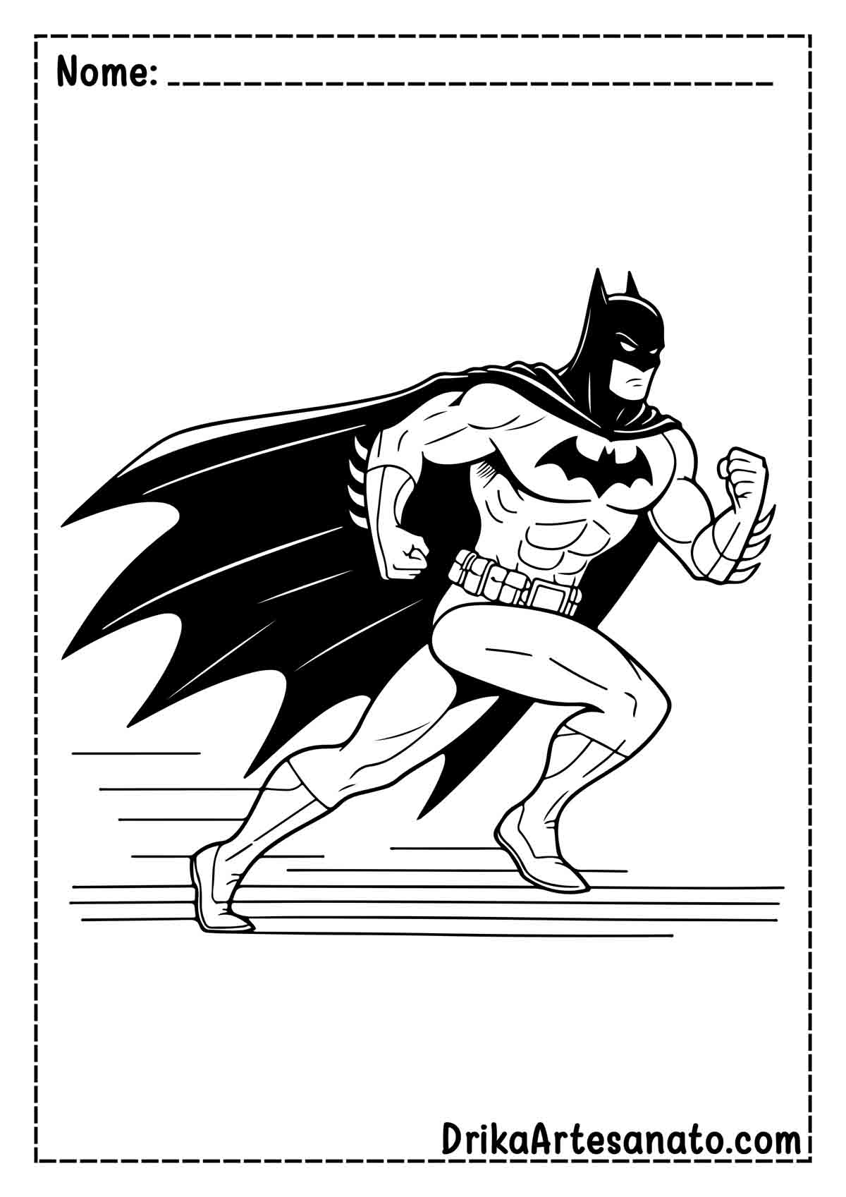 Desenho do Batman para Imprimir e Colorir