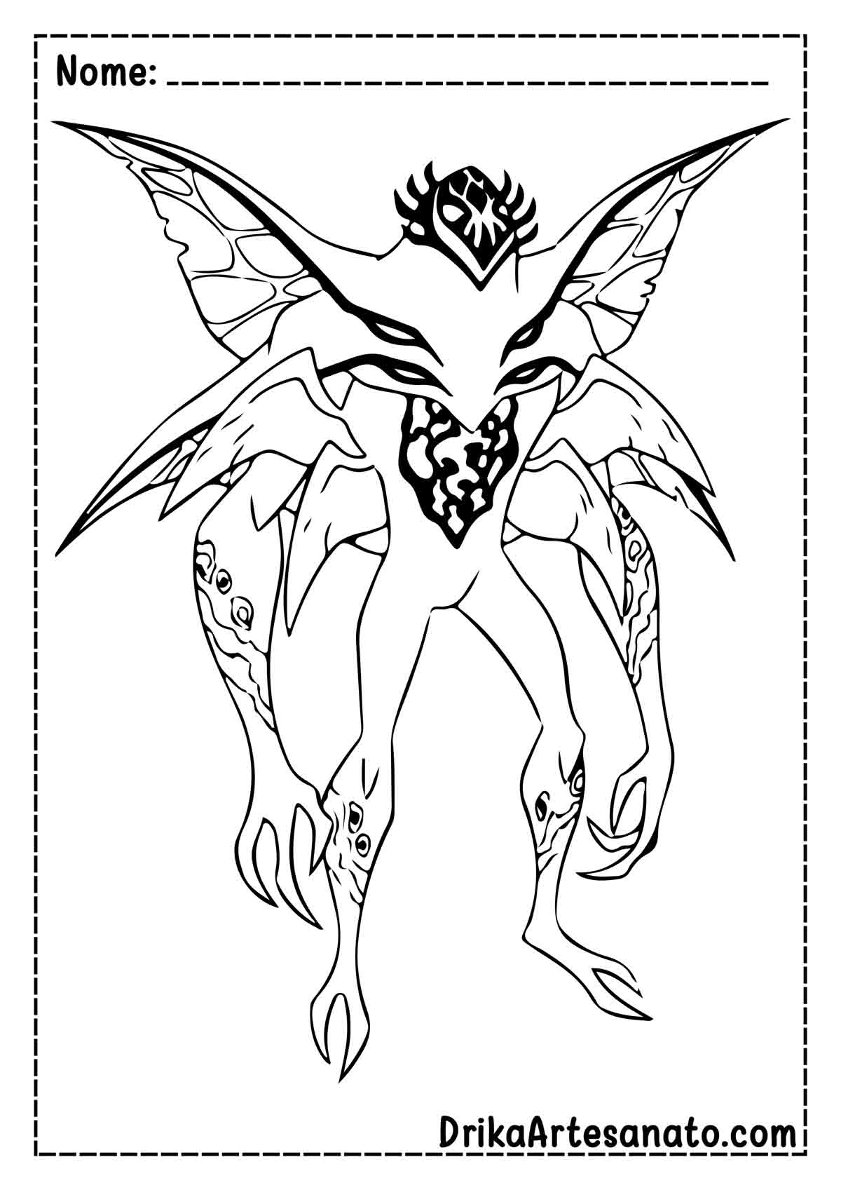 Desenho do  Alien do Ben 10 Infantil para Pintar