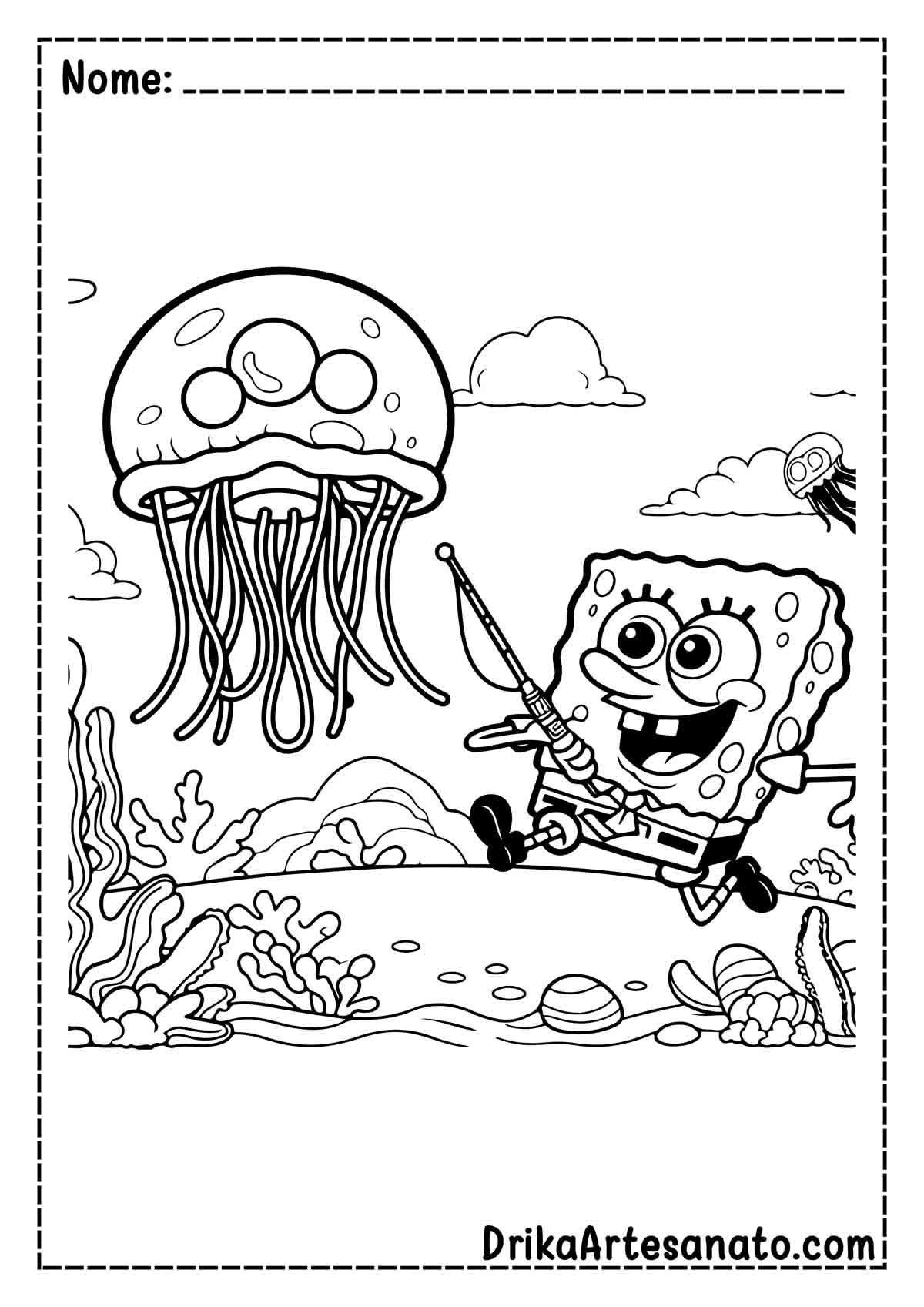 Desenho do Bob Esponja para Pintar