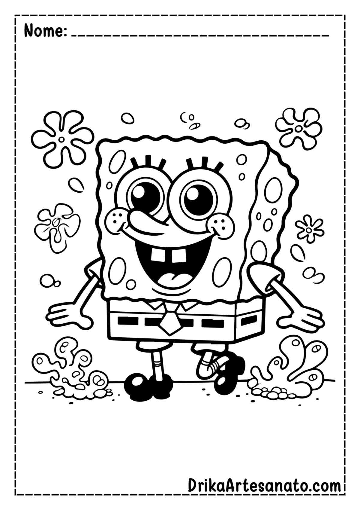 Desenho do Bob Esponja para Imprimir