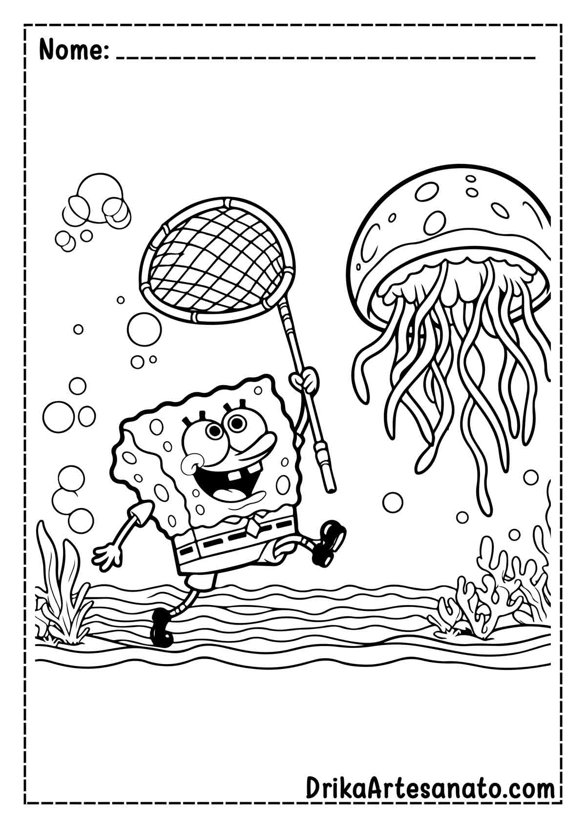 Desenho do Bob Esponja para Imprimir