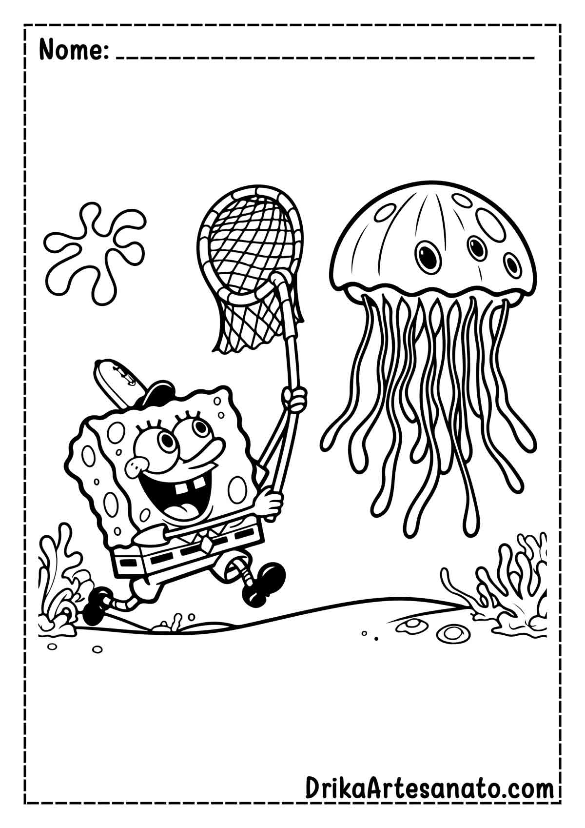 Desenho do Bob Esponja para Imprimir