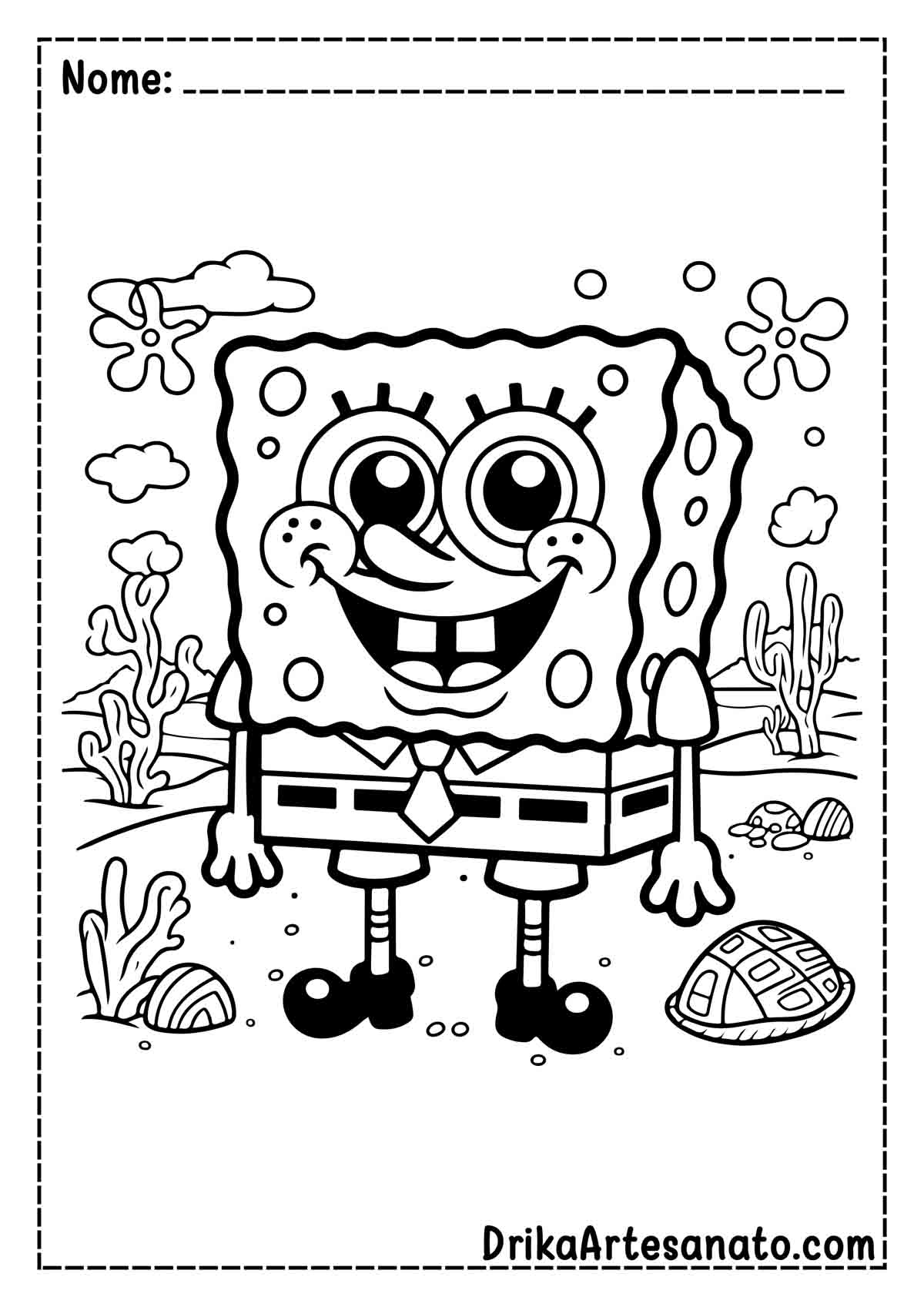 Desenho do Bob Esponja para Pintar