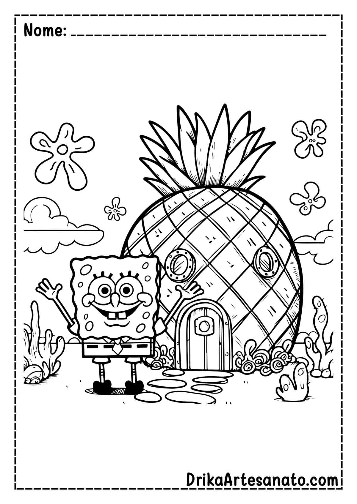 Desenho do Bob Esponja para Imprimir