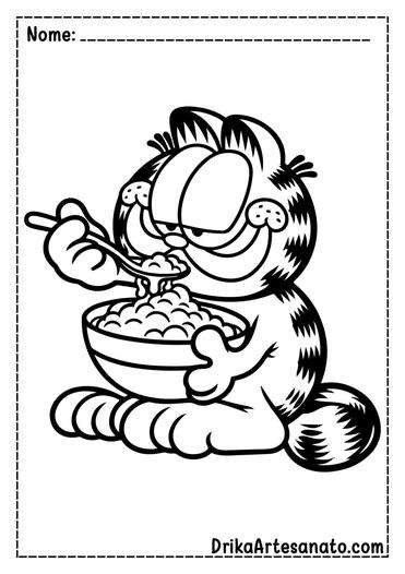 desenho para colorir garfield