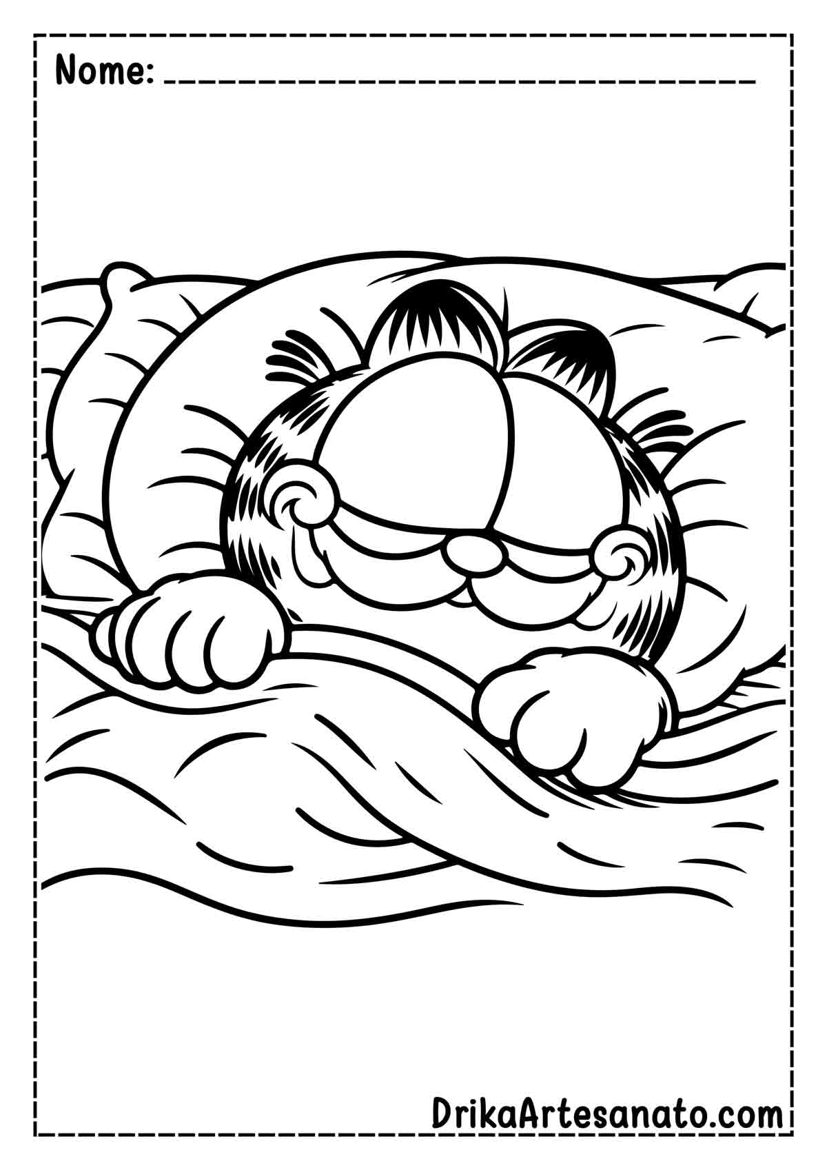 Desenho do Garfield para Pintar