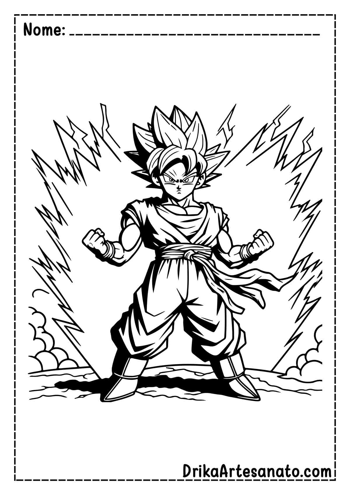 Desenho do Goku Super Saiyajin para Colorir