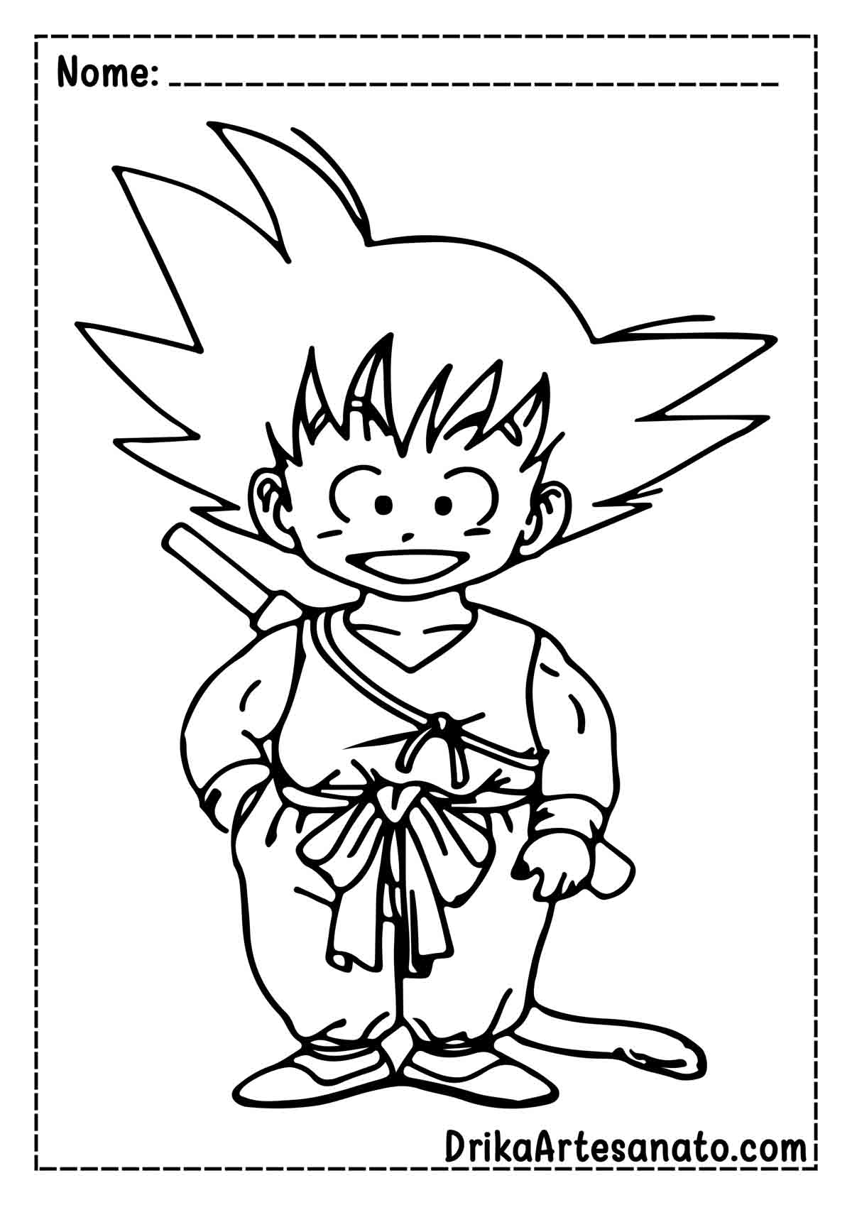 Desenho do Goku para Colorir