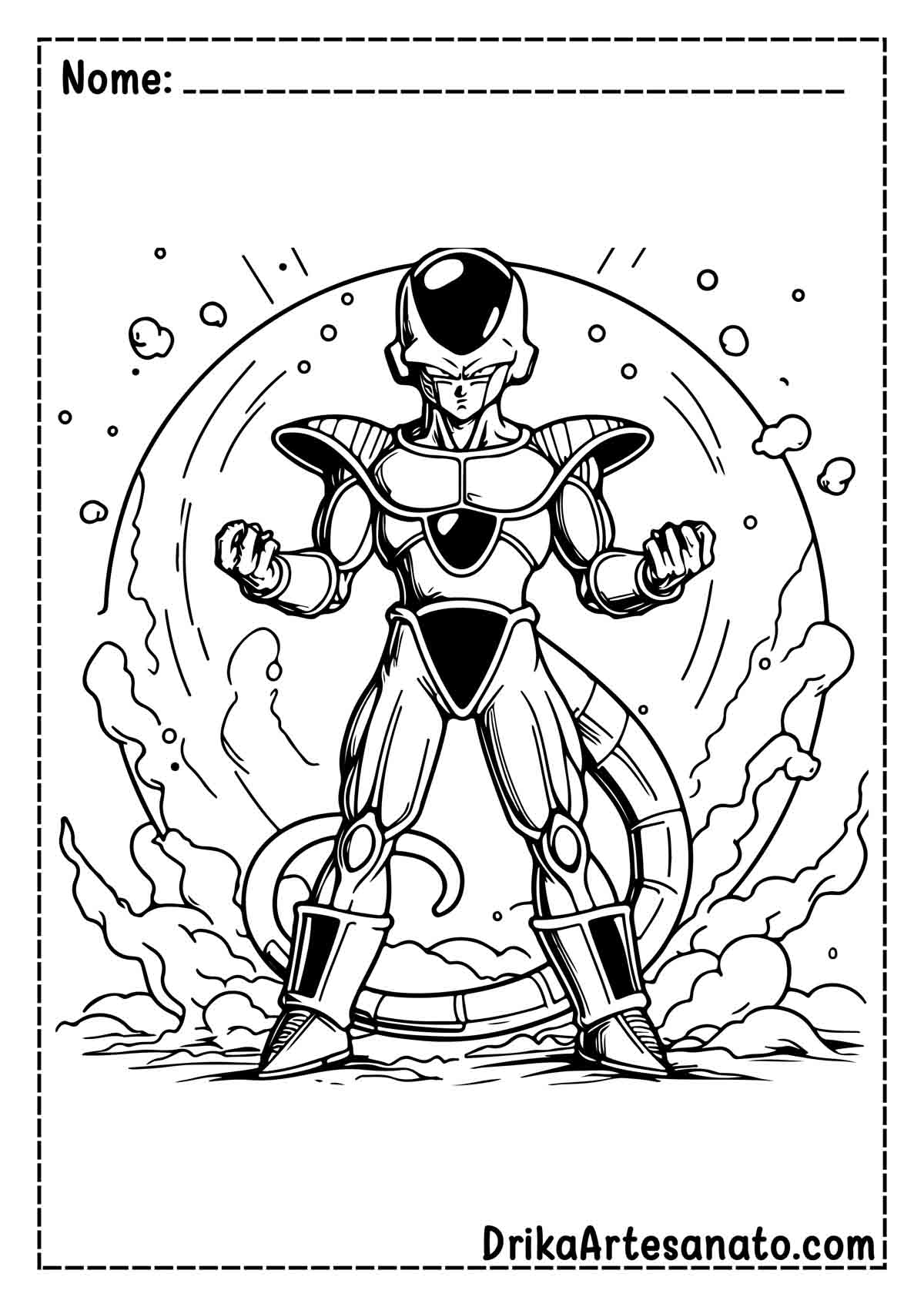 Desenho do Freeza de Dragon Ball Z para Colorir e Imprimir