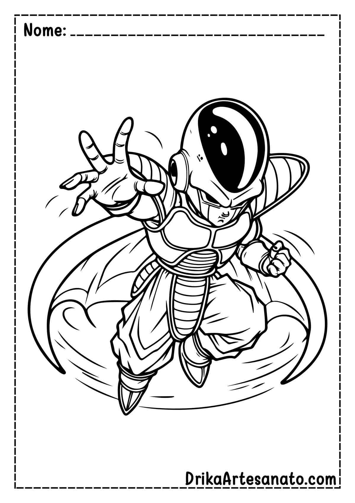 Desenho do Freeza de Dragon Ball Z para Pintar e Imprimir