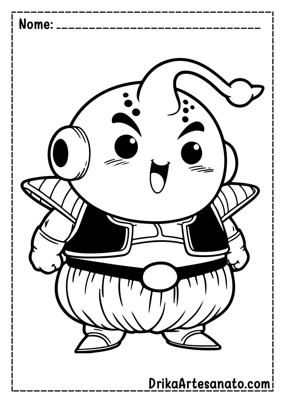 Desenho do Majin Boo de Dragon Ball Z para Colorir