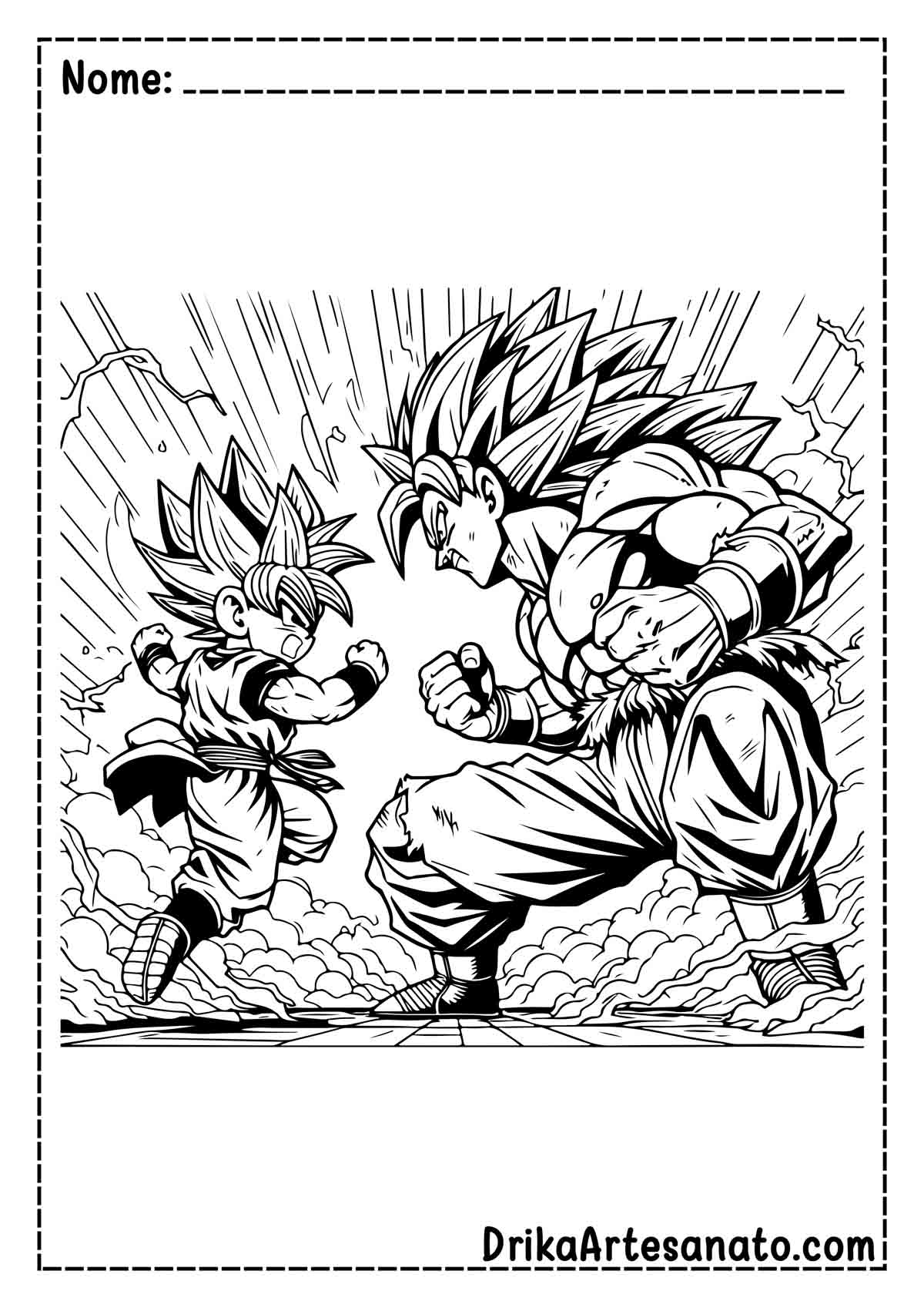 Desenho do Dragon Ball Z para Colorir