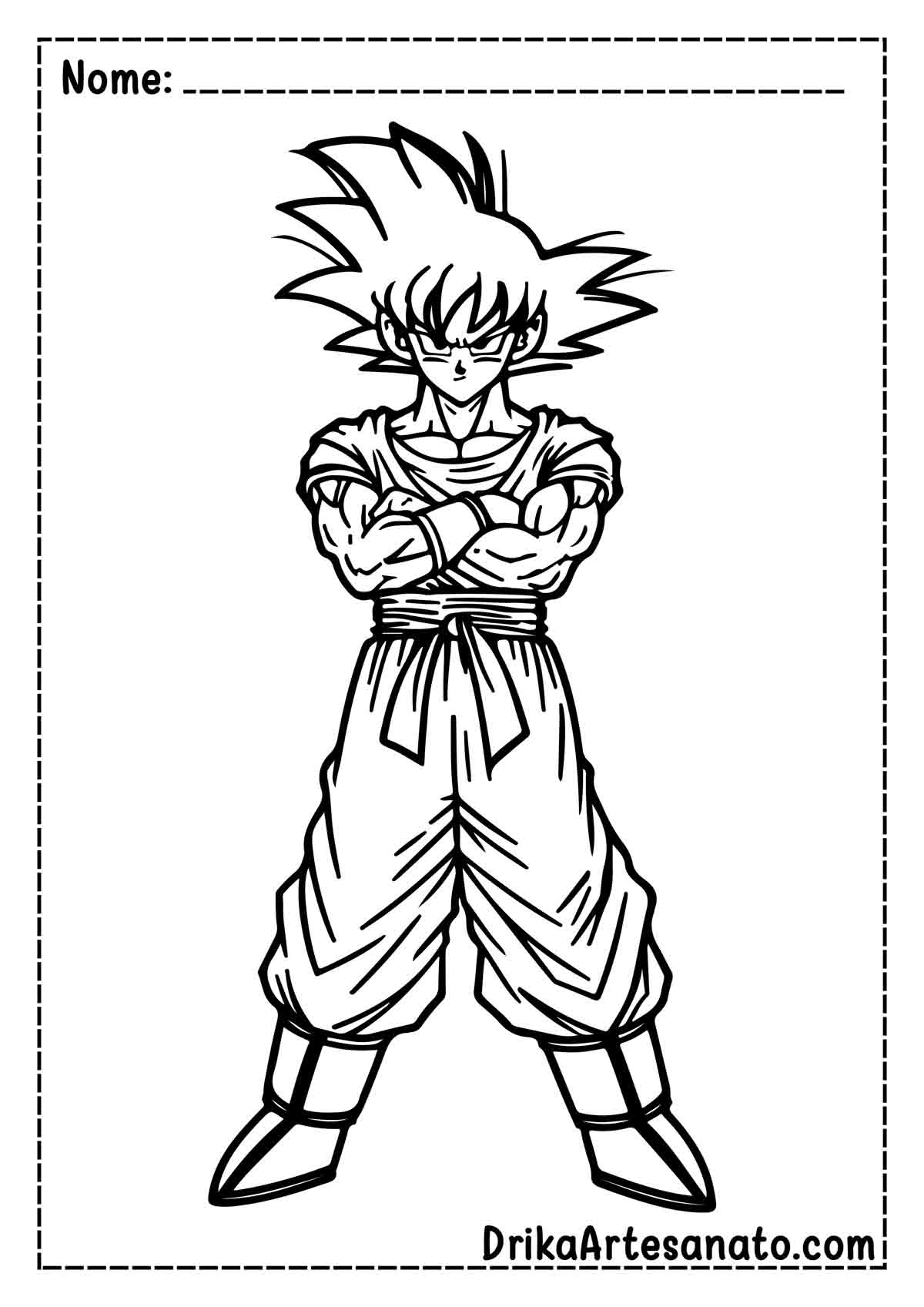 Desenho do Dragon Ball Z para Colorir