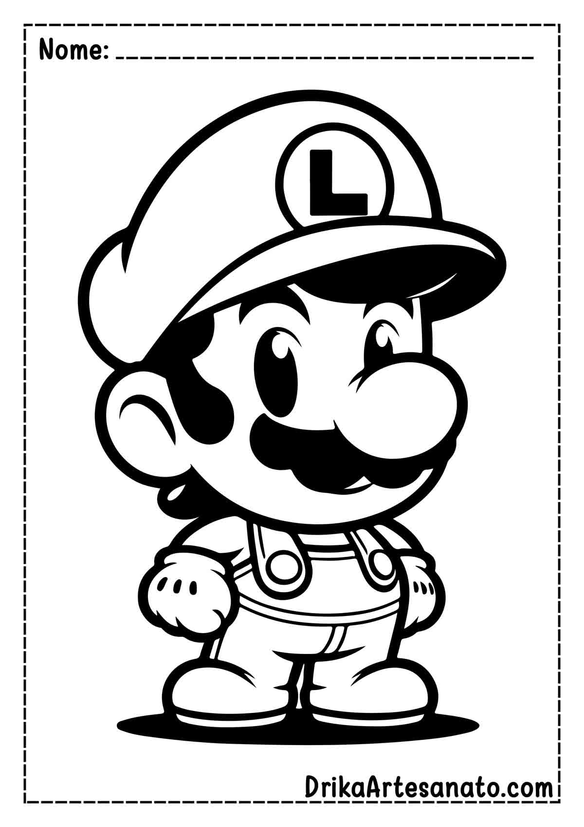 Desenho do Luigi para Imprimir