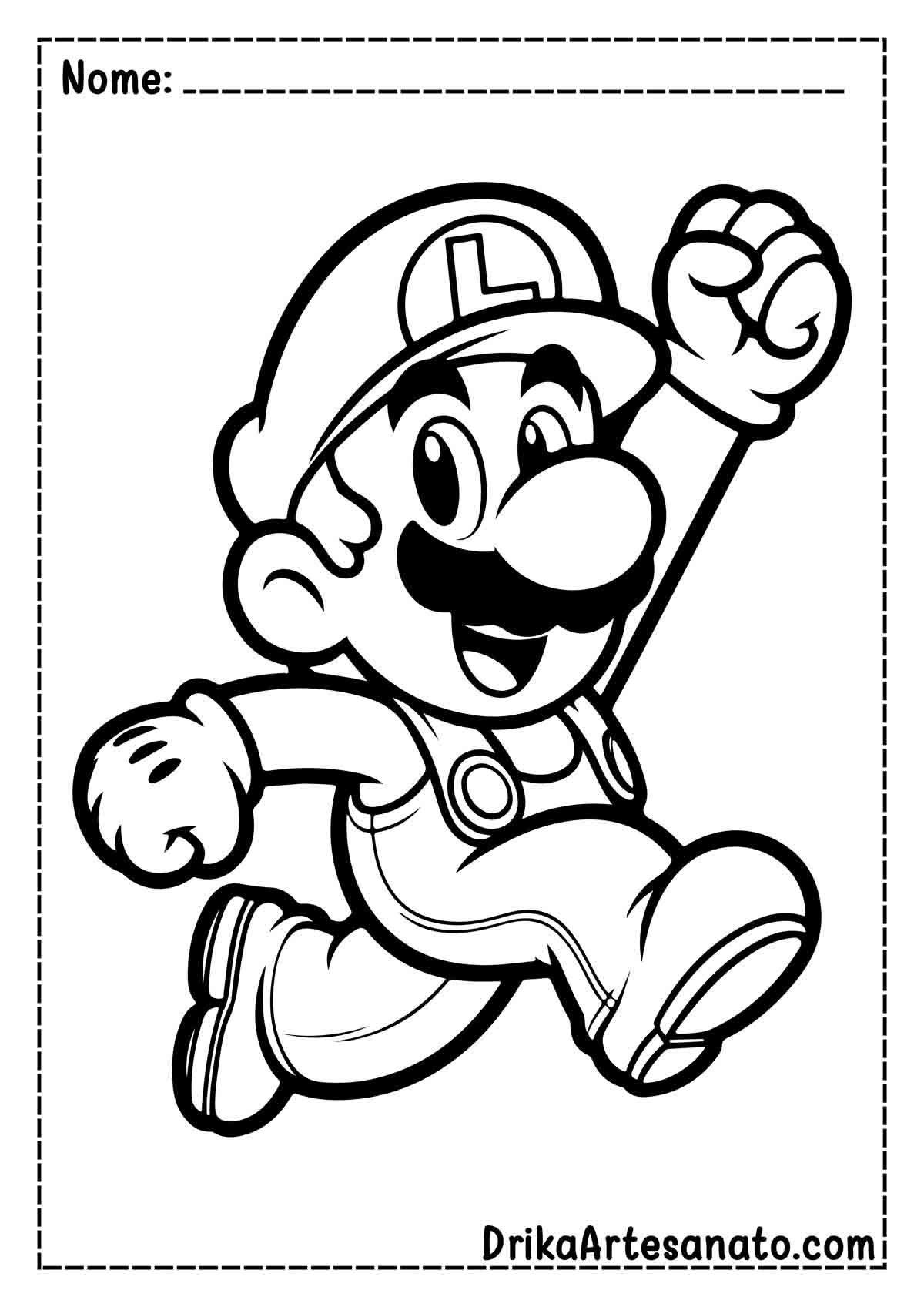 Desenho do Luigi para Colorir