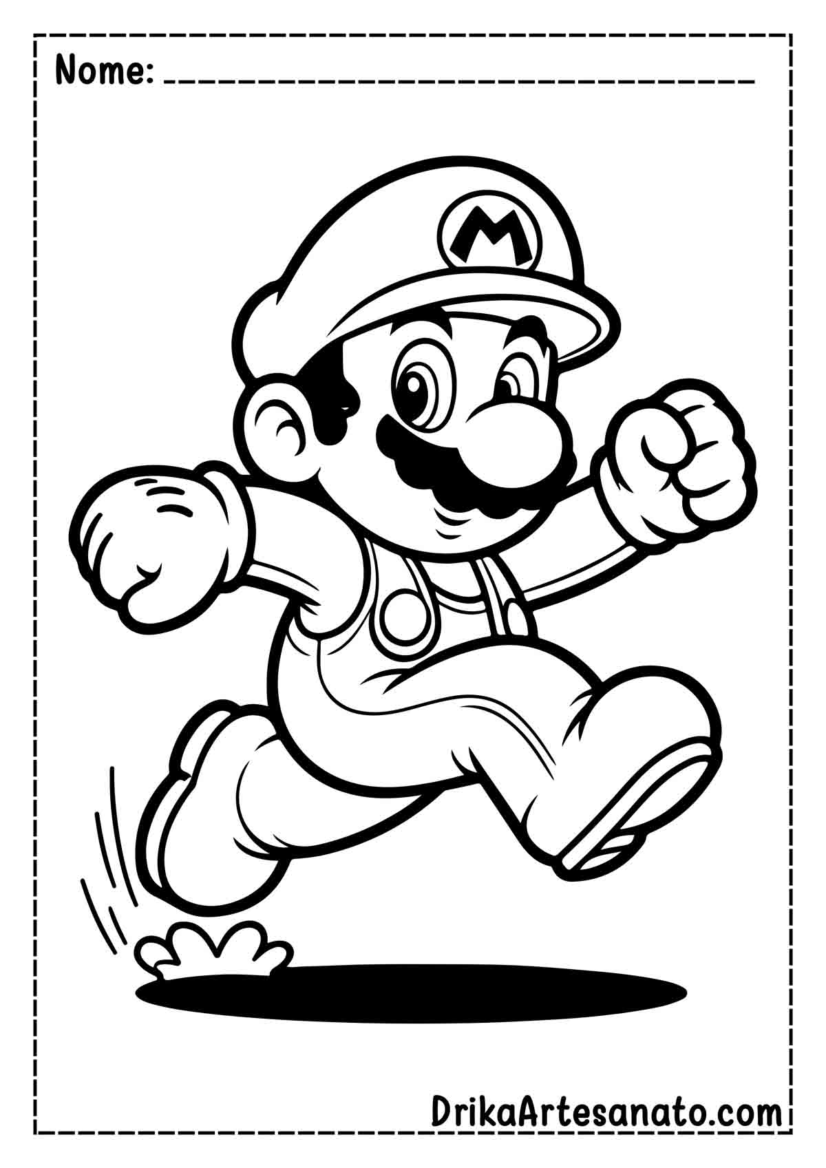 Desenho do Mario Infantil para Imprimir