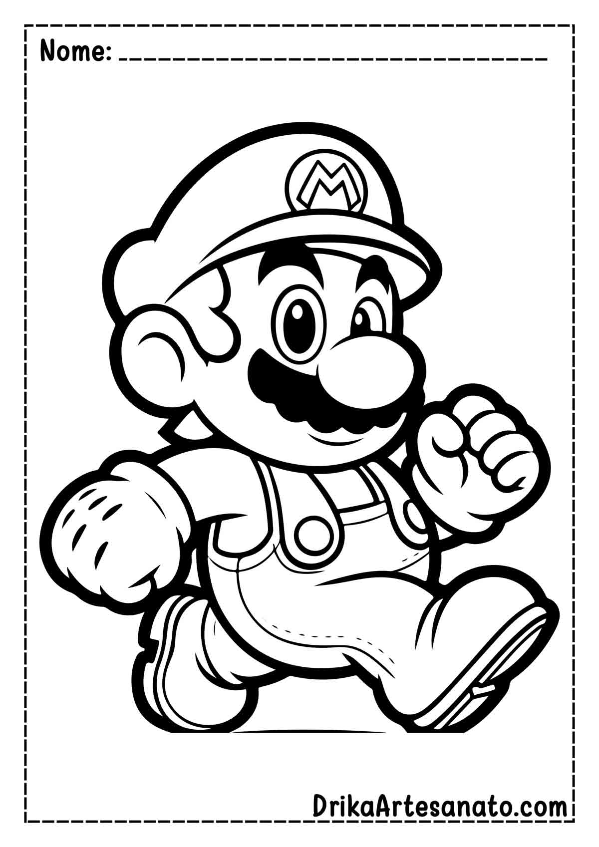 Desenho do Mario para Imprimir