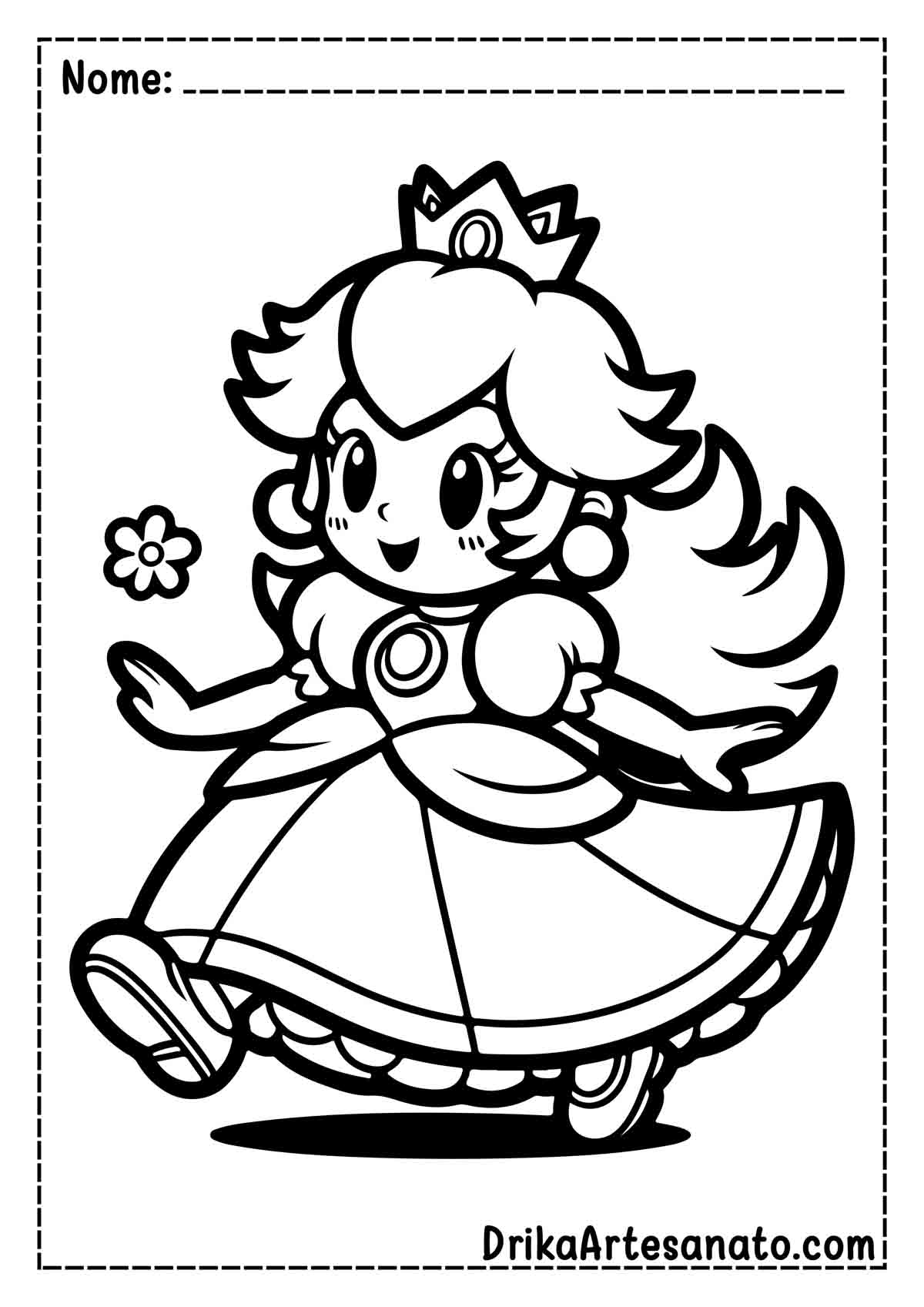 Desenho da Peach para Pintar