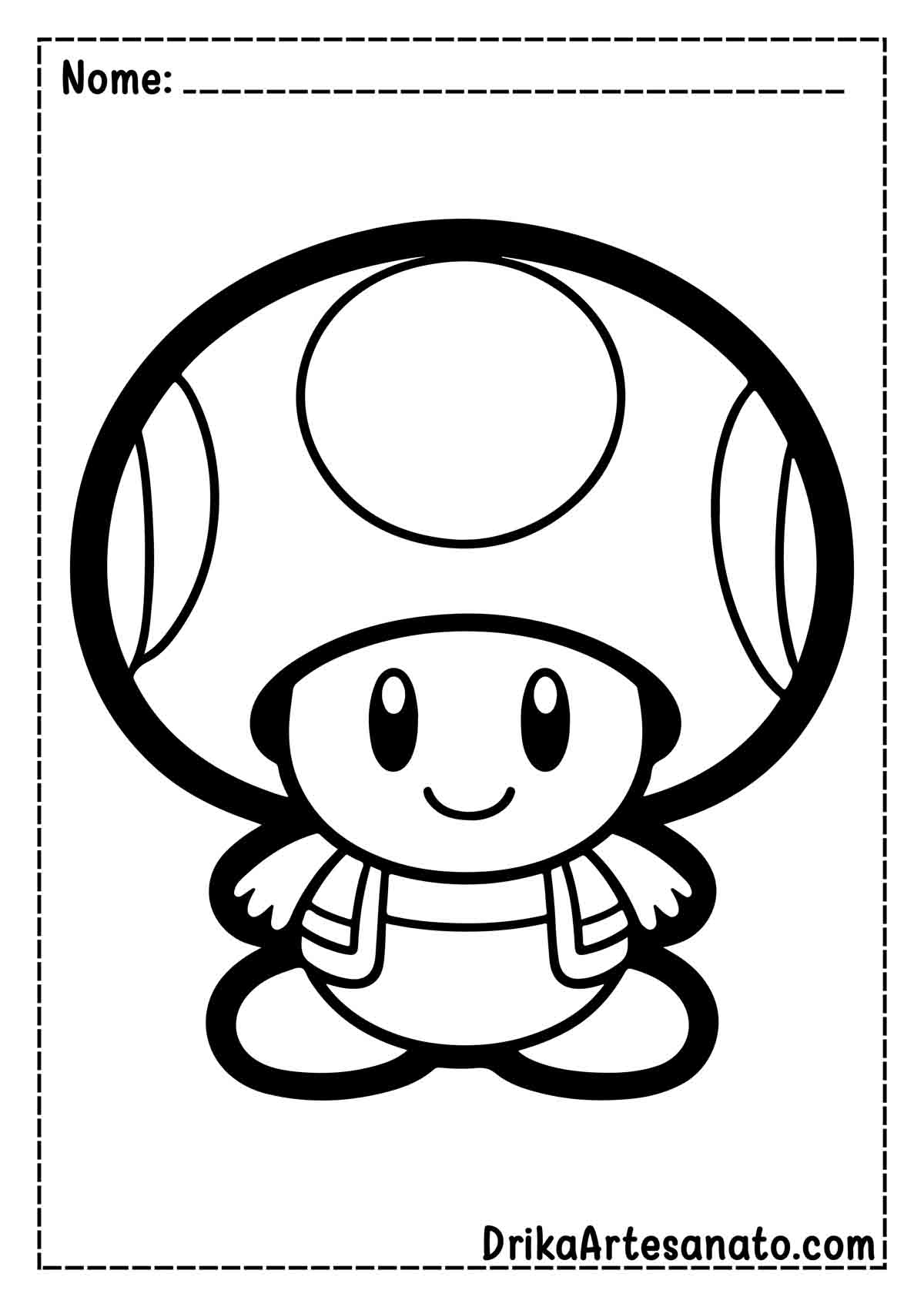 Desenho do Toad do Mario para Imprimir