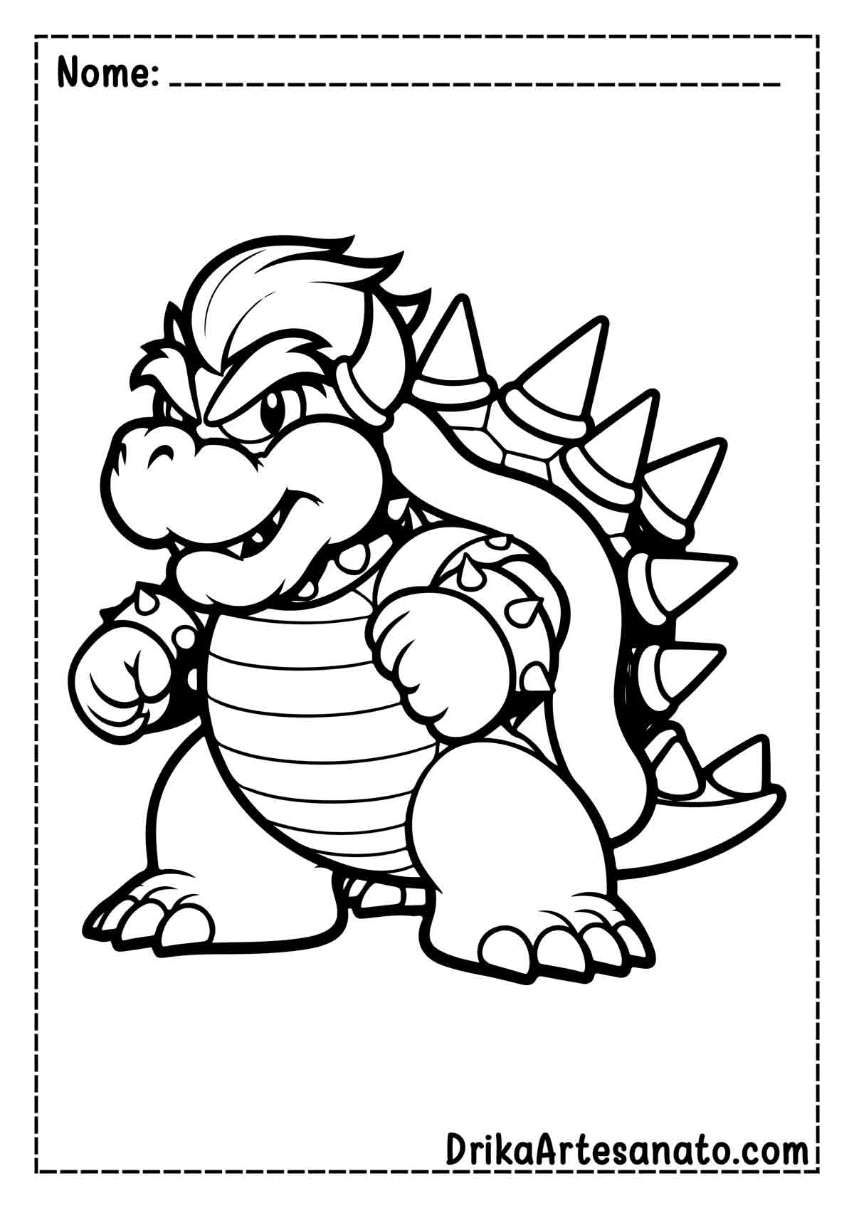 Desenho do Bowser para Colorir