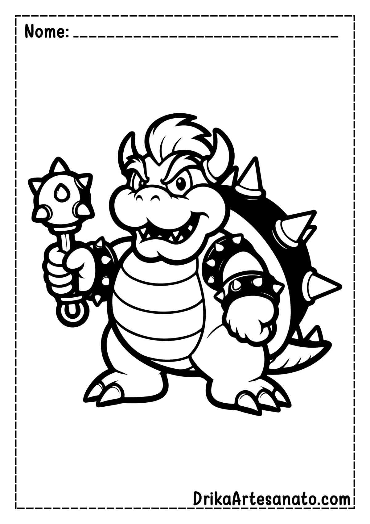 Desenho do Bowser para Imprimir