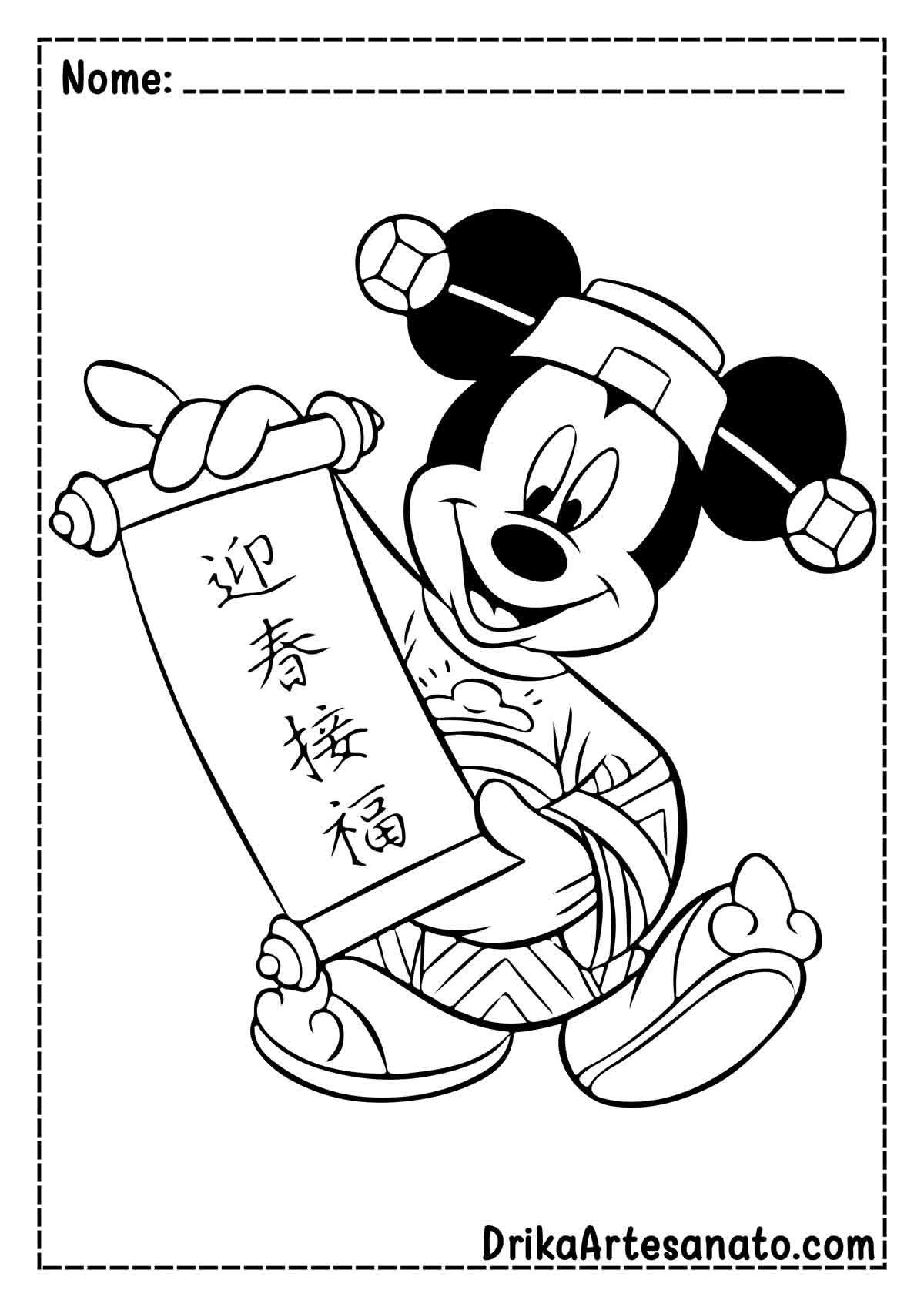 Desenho do Mickey para Colorir