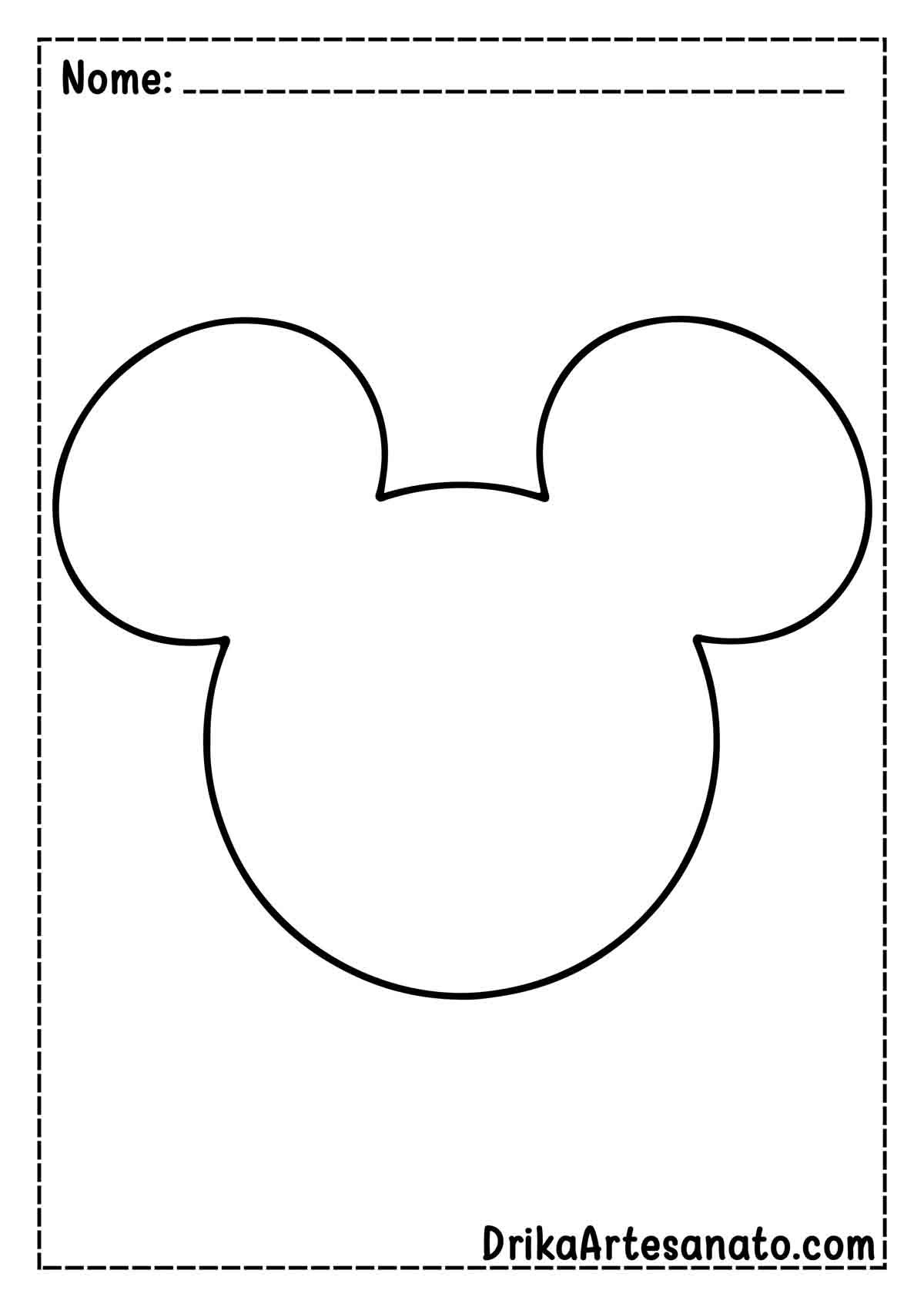 Desenho do Mickey Fácil para Imprimir