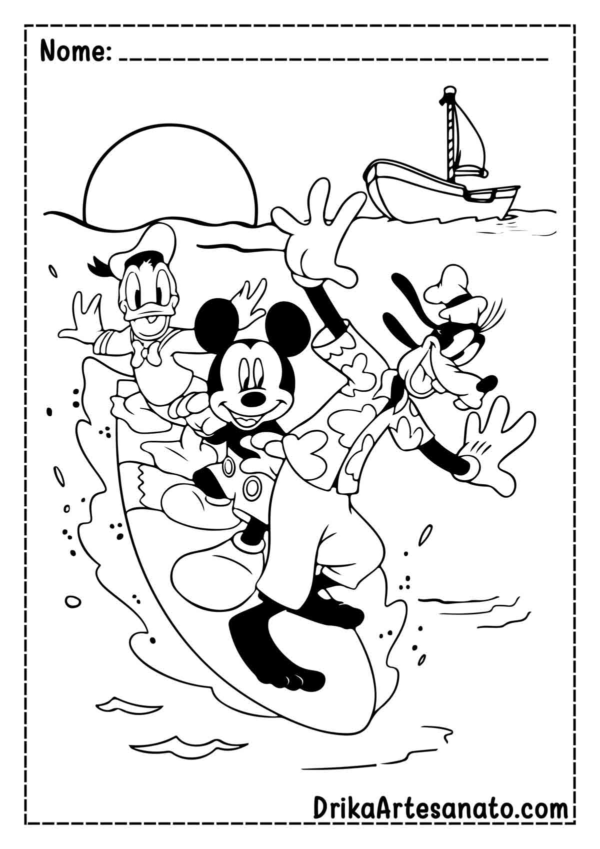 Desenho do Mickey e Amigos para Imprimir