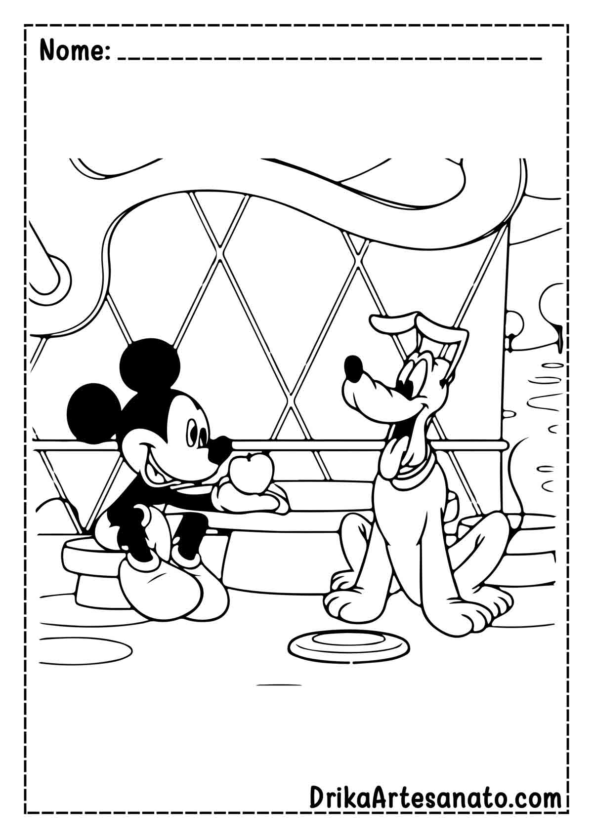 Desenho do Mickey Infantil para Colorir