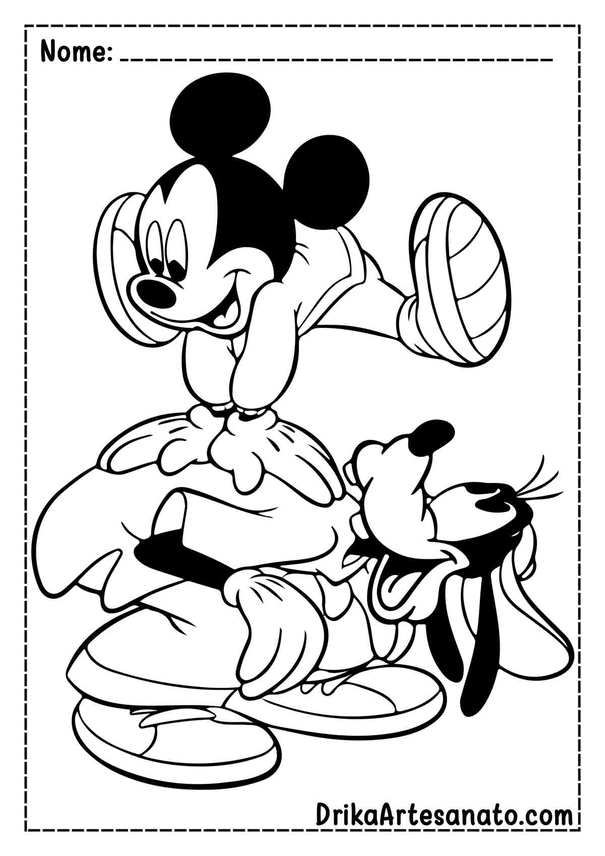 Desenho do Mickey e Pateta para Colorir