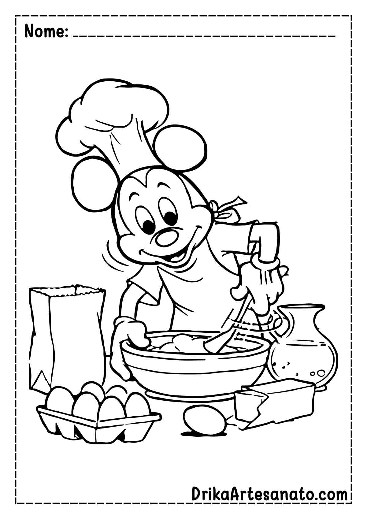 Desenho do Mickey Infantil para Pintar