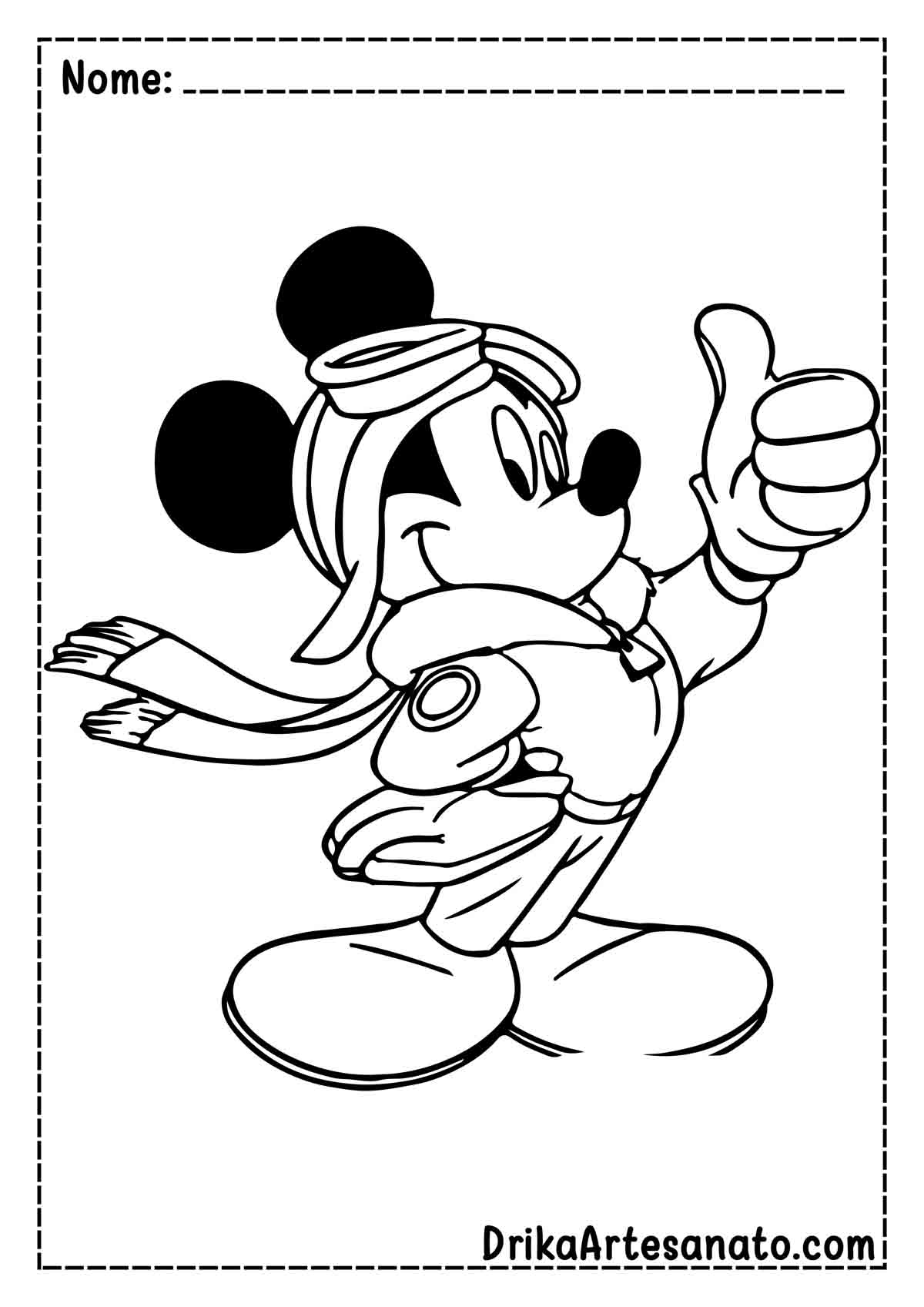 Desenho do Mickey para Colorir e Imprimir