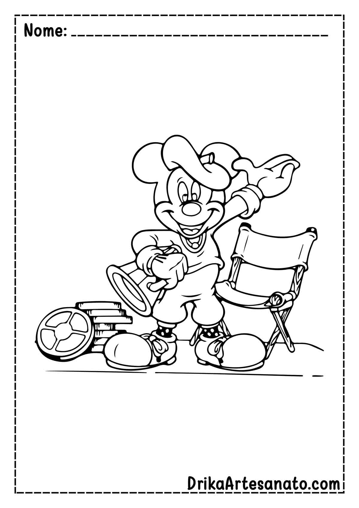 Desenho do Mickey Mouse para Imprimir e Colorir