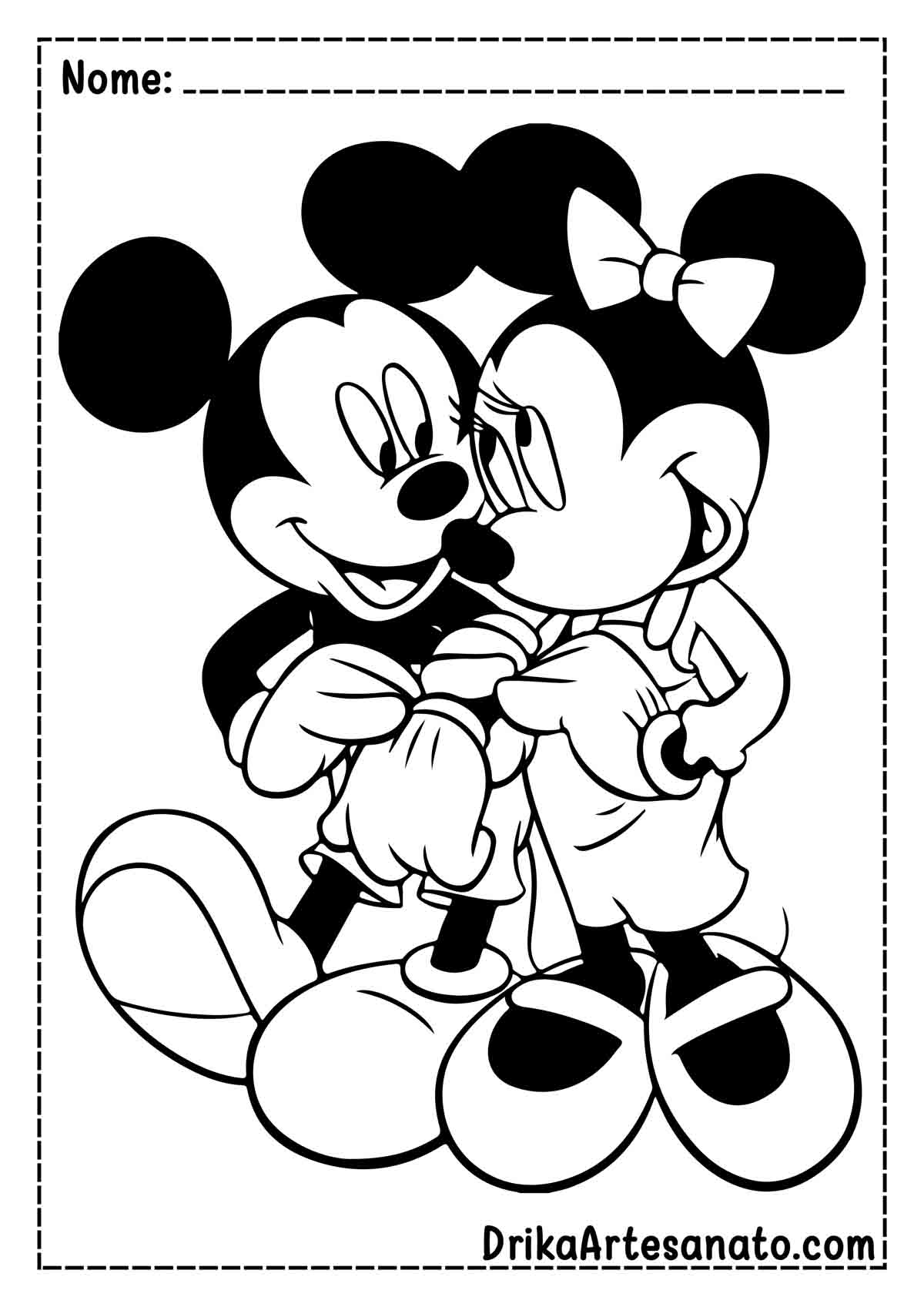 Desenho do Mickey e Minnie para Colorir