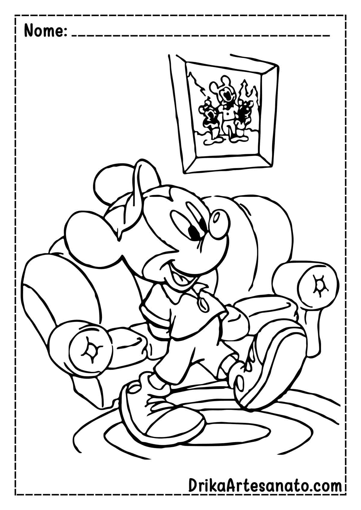 Desenho do Mickey para Imprimir