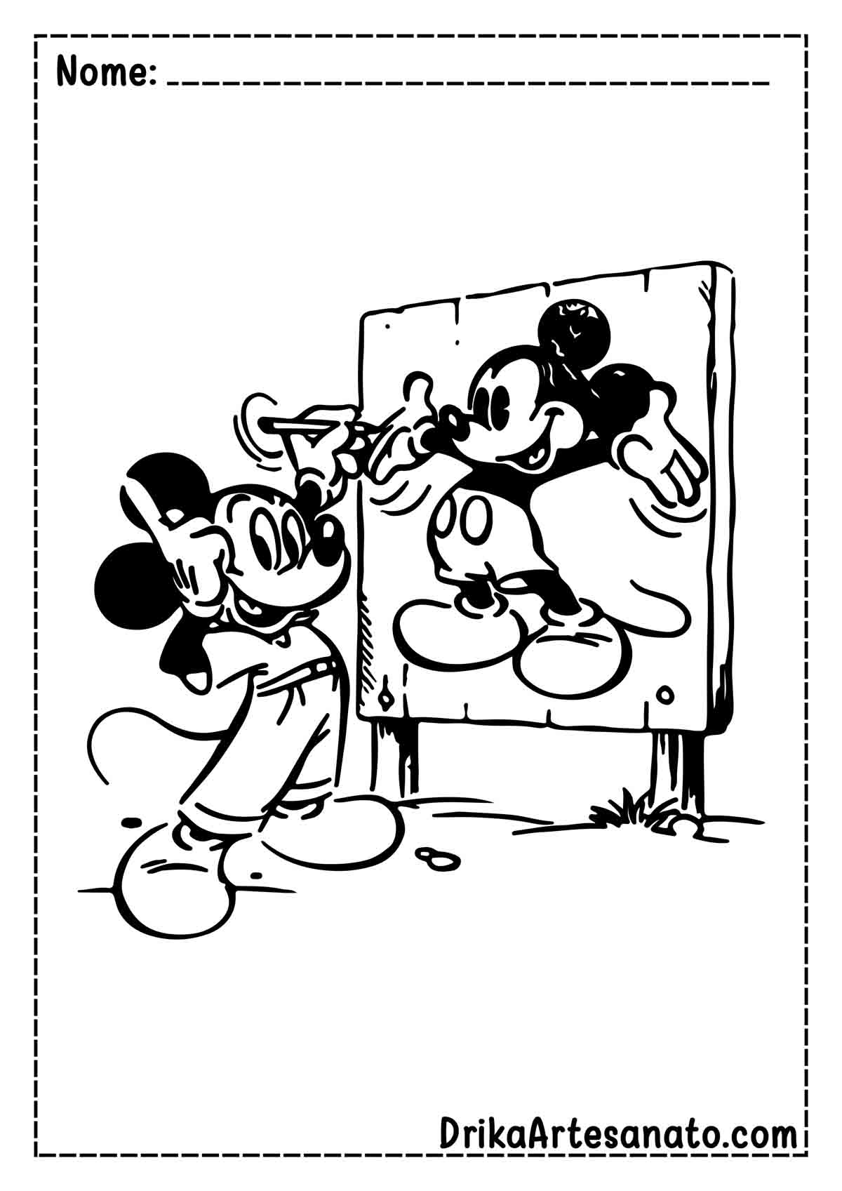 Desenho do Mickey para Pintar