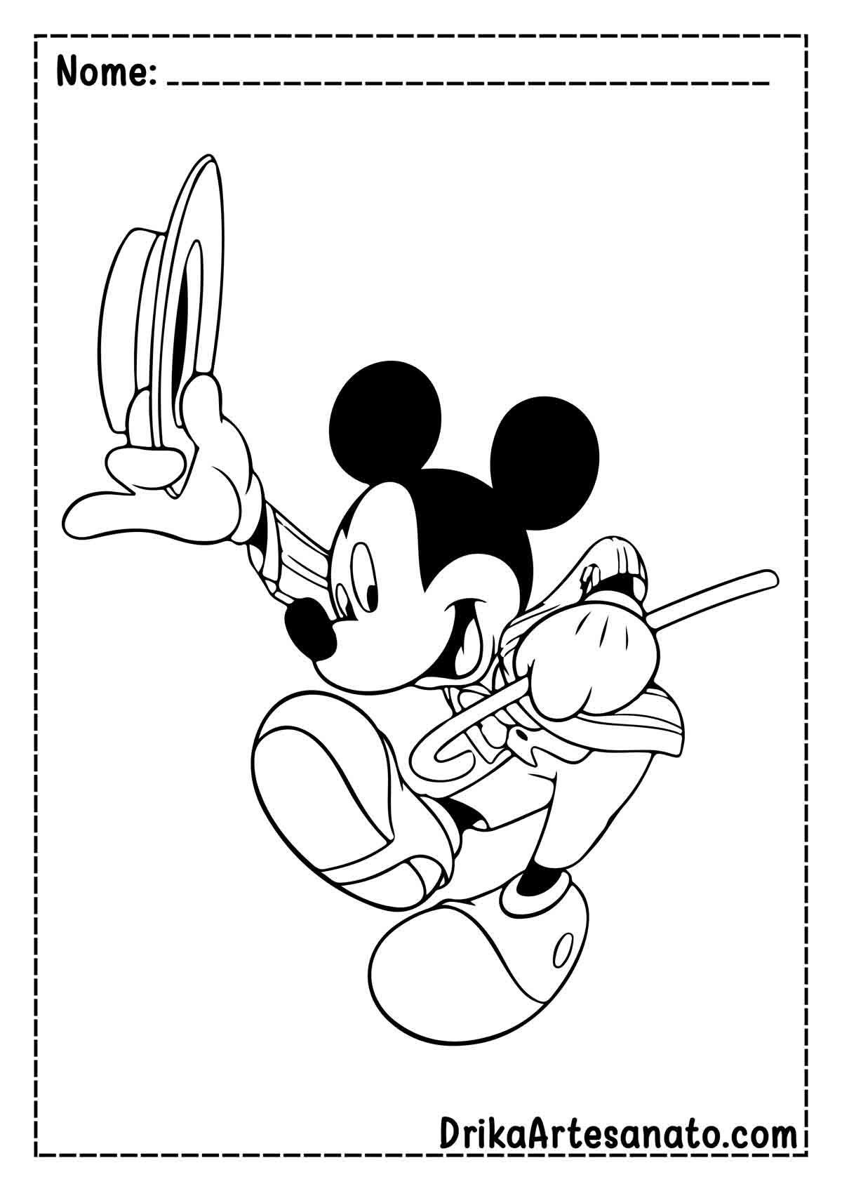 Desenho do Mickey Mouse para Pintar