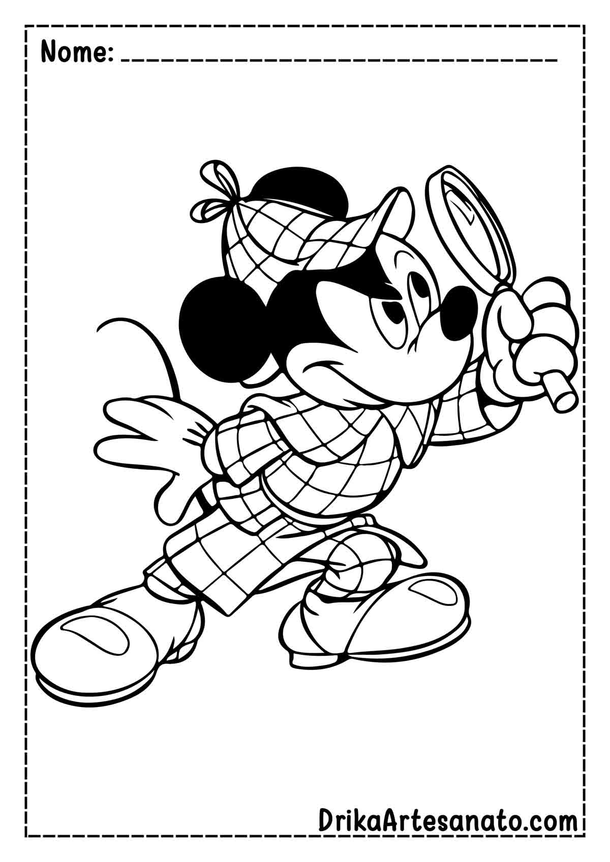 Desenho do Mickey para Pintar e Imprimir