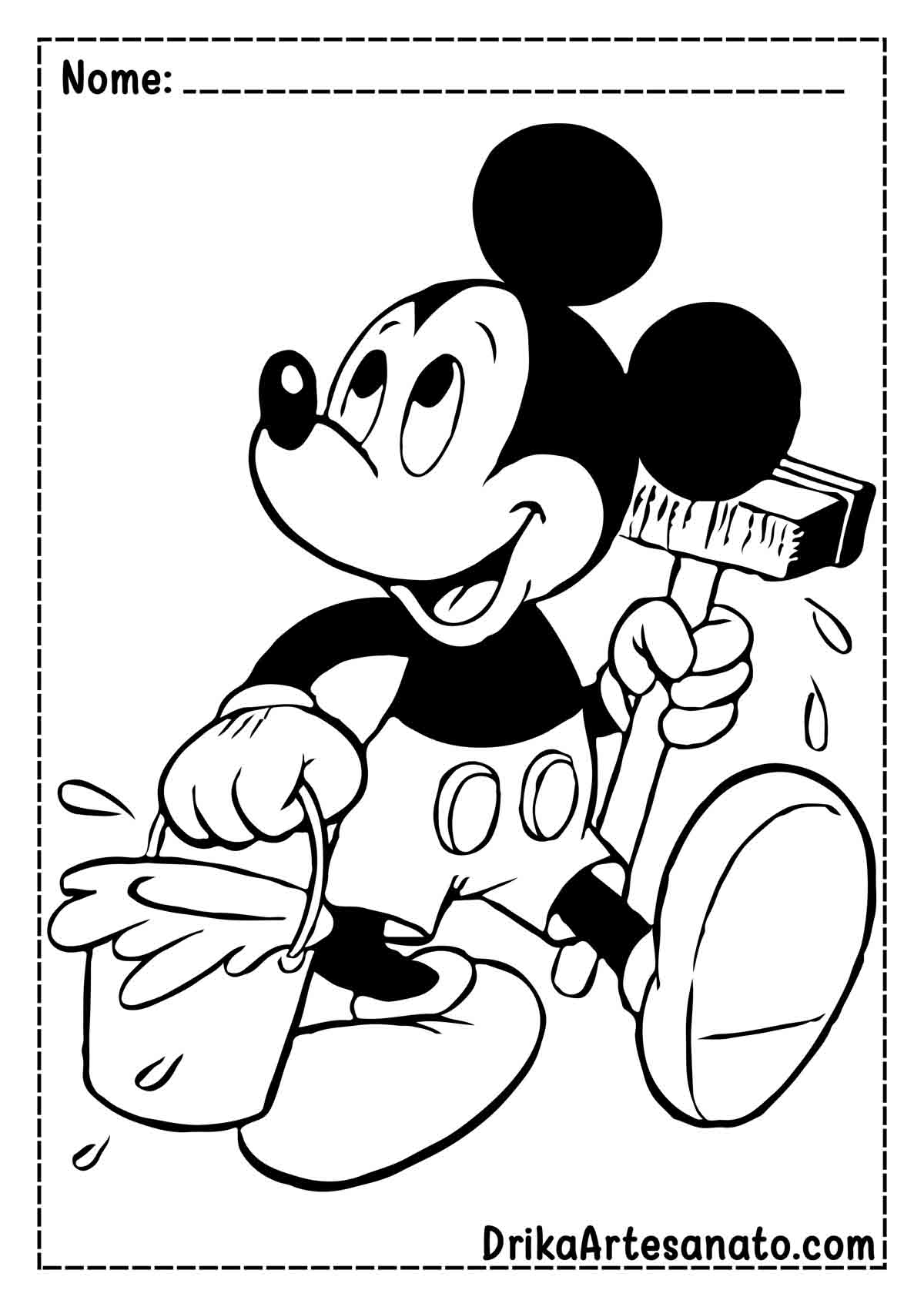 Desenho do Mickey Infantil para Imprimir